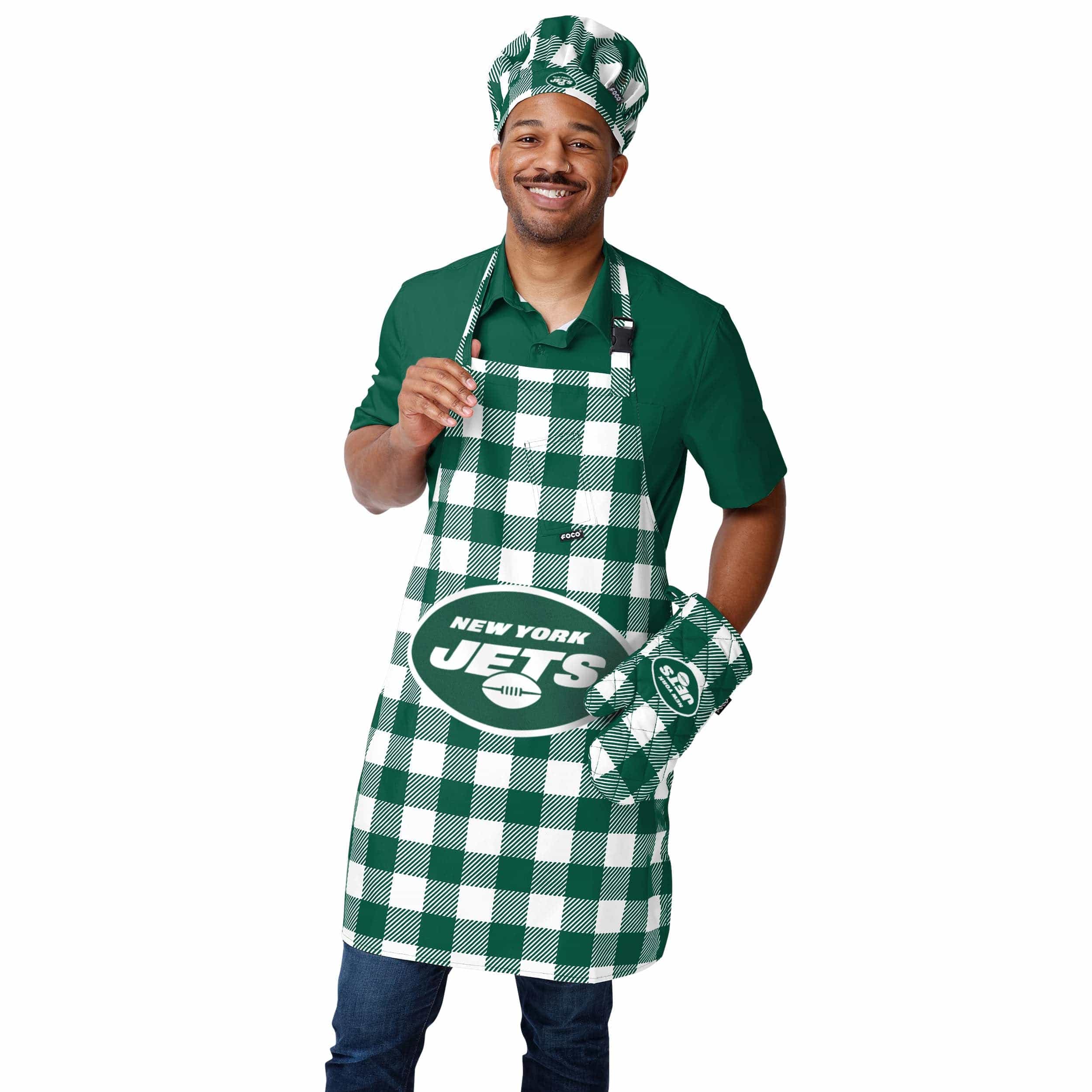 New York Jets NFL Plaid Apron - Image 2