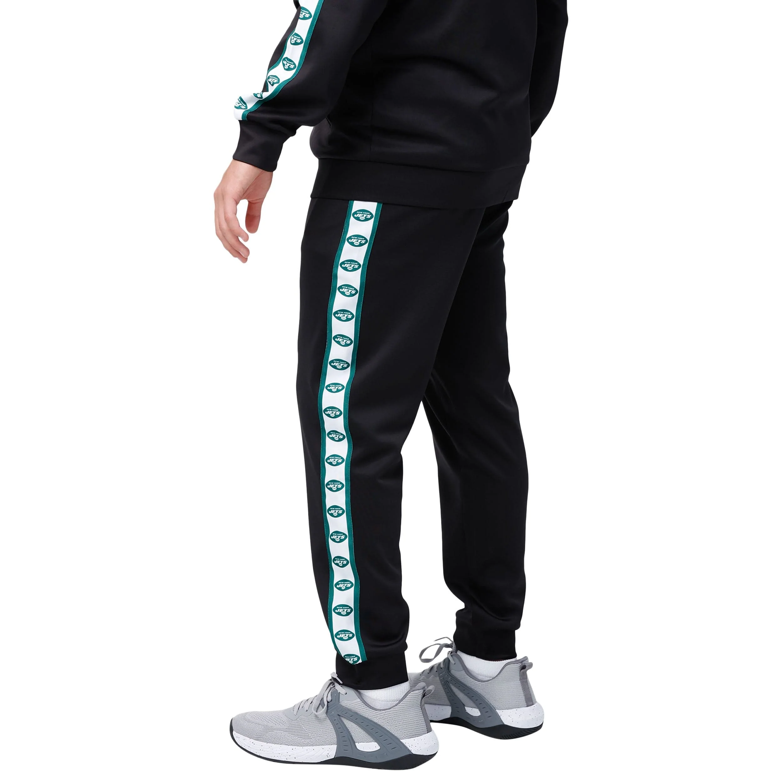 New York Jets NFL Mens Stripe Logo Track Pants - Image 2