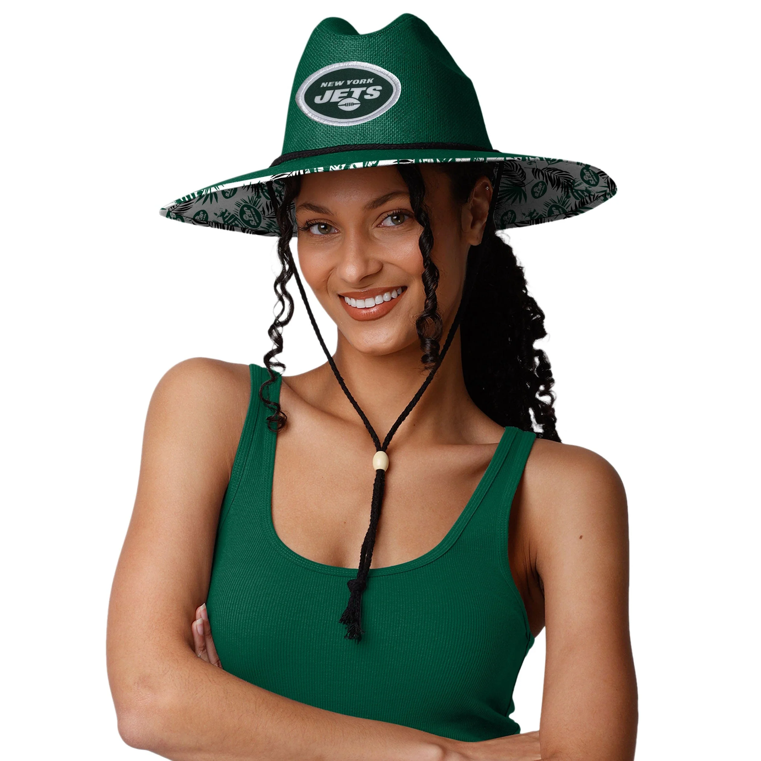 New York Jets NFL Team Color Straw Hat - Image 4