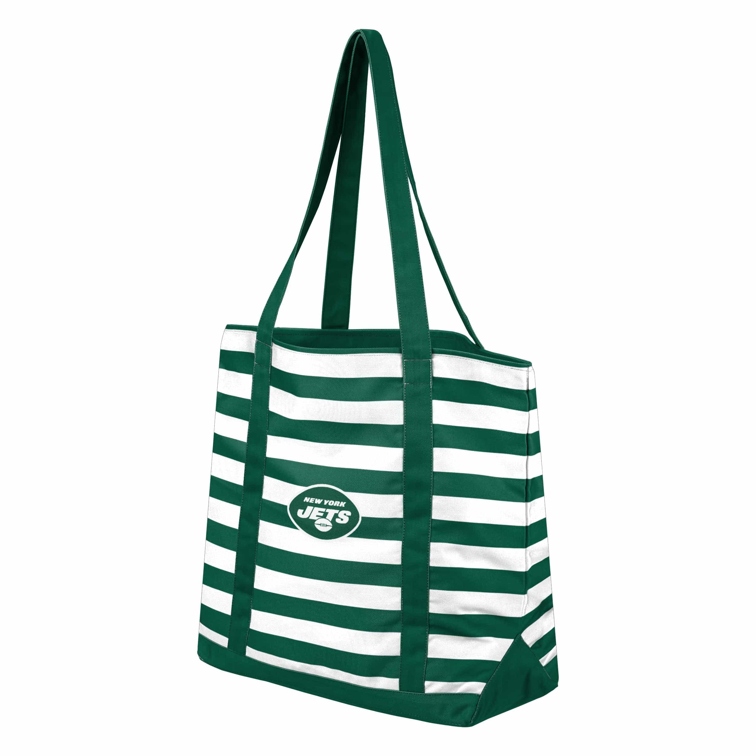 New York Jets NFL Team Stripe Canvas Tote Bag - Image 2