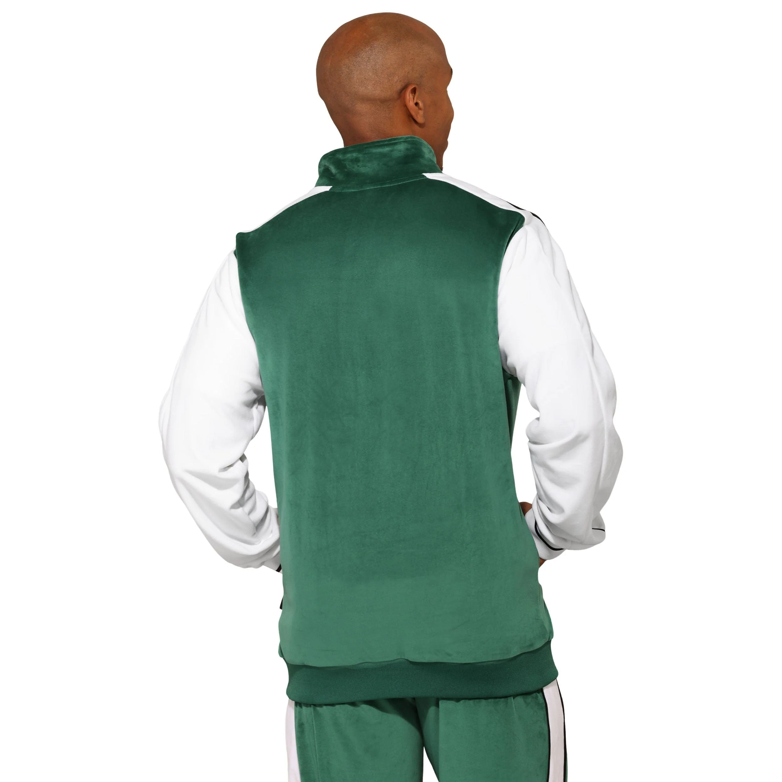 New York Jets NFL Two Tone Velour Zip Up Top - Image 2