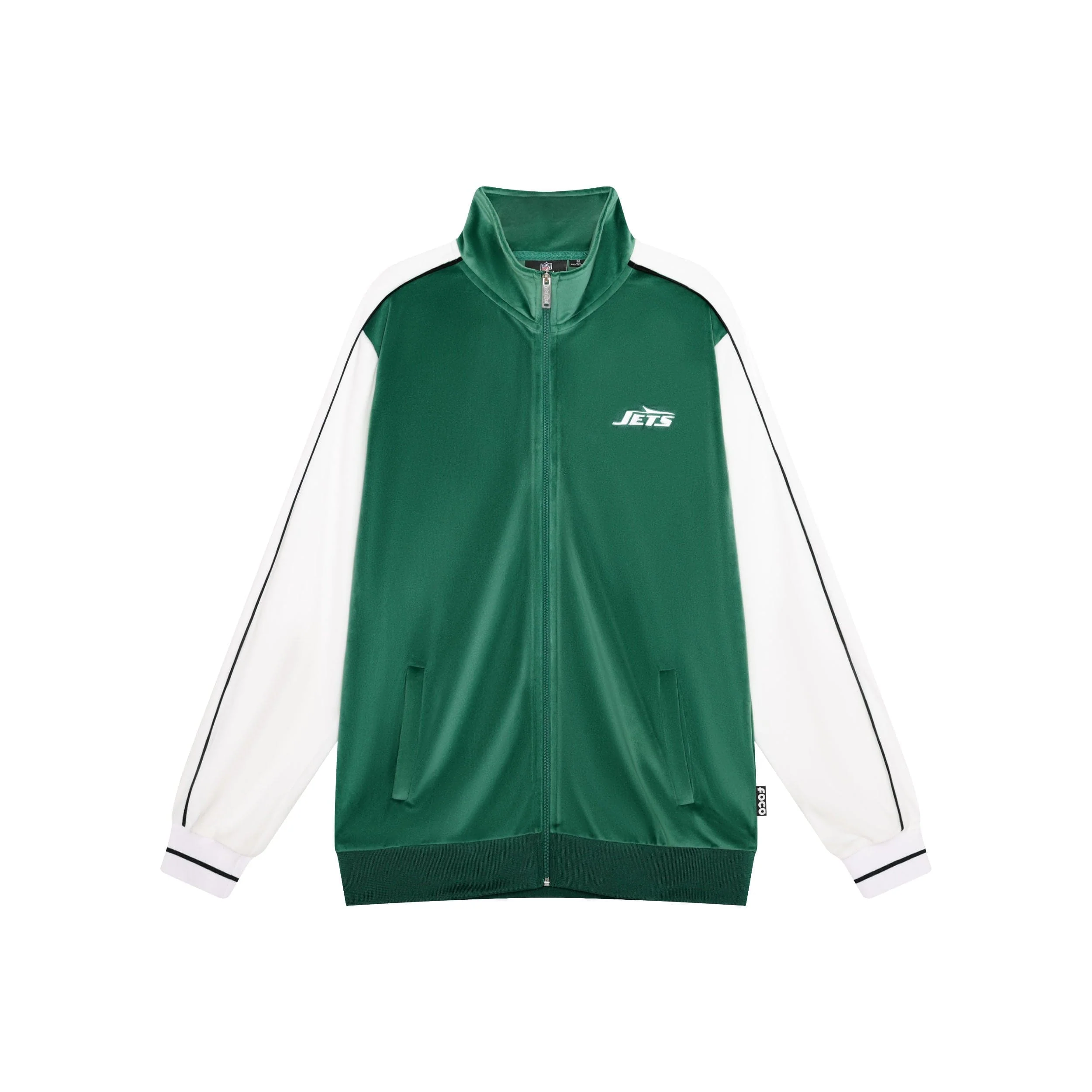 New York Jets NFL Two Tone Velour Zip Up Top - Image 6