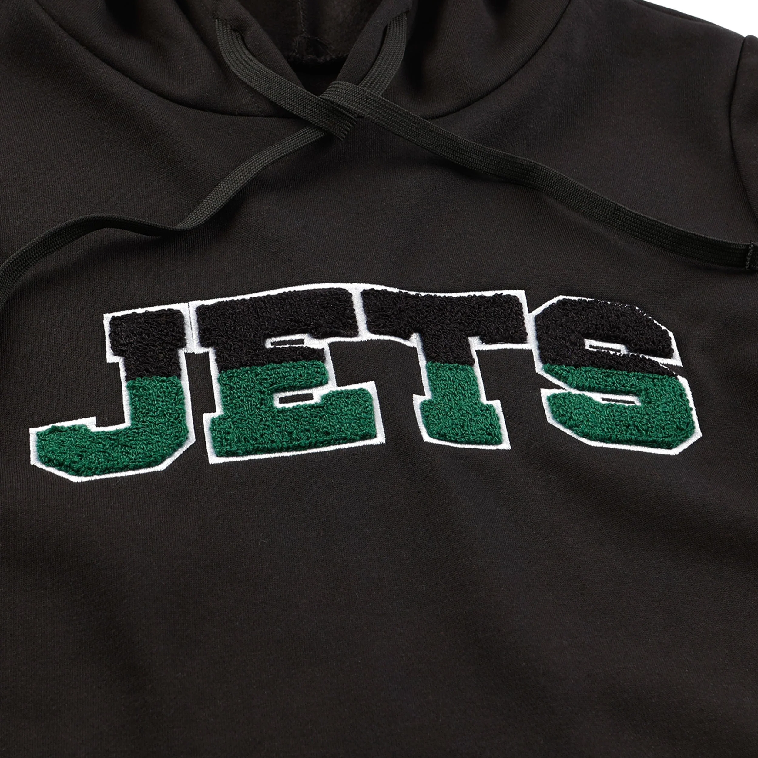 New York Jets NFL Womens Cropped Chenille Hoodie - Image 3