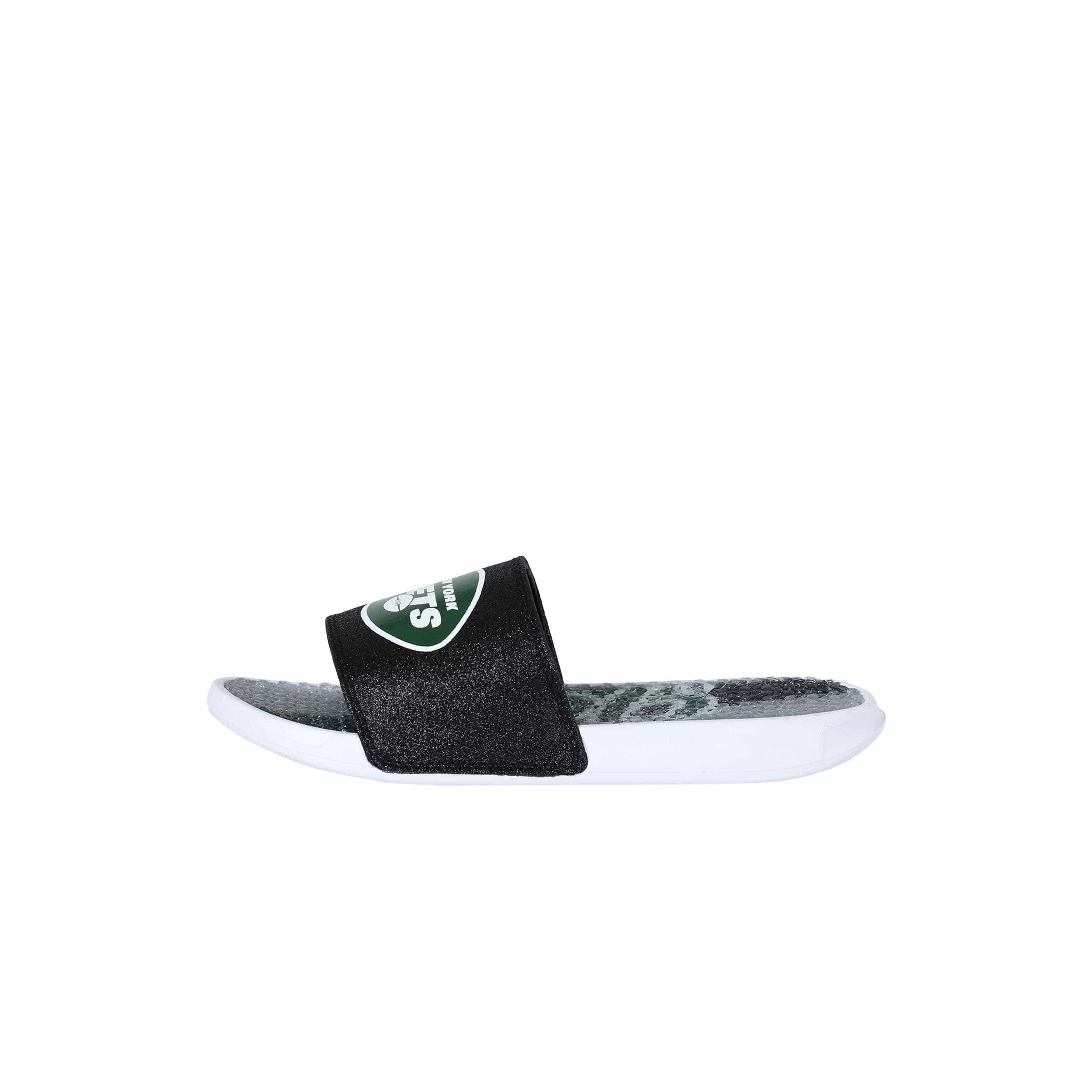 New York Jets NFL Womens Glitter Gel Slide - Image 5