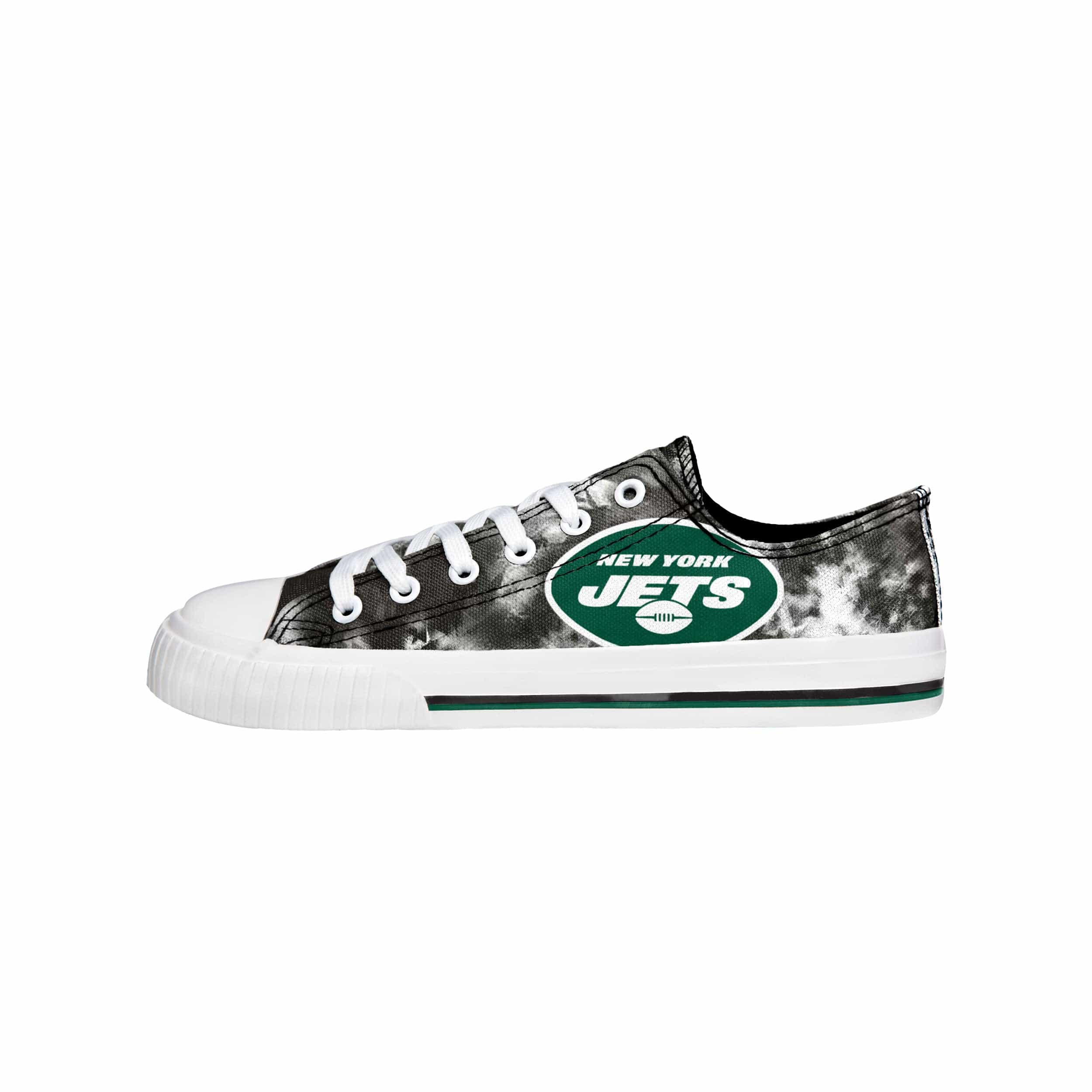 New York Jets NFL Womens Low Top Tie-Dye Canvas Shoe - Image 2