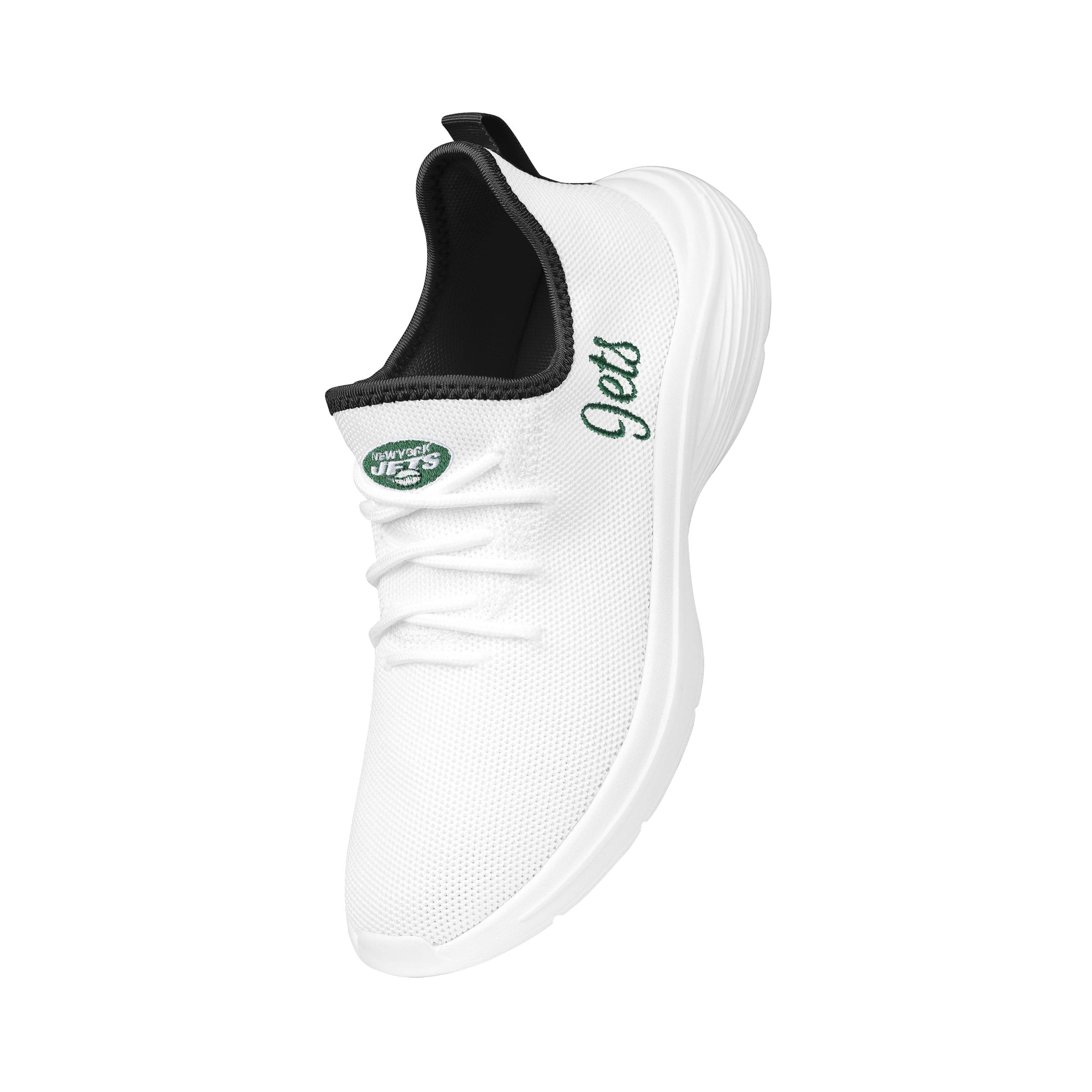 New York Jets NFL Womens Midsole White Sneakers - Image 2