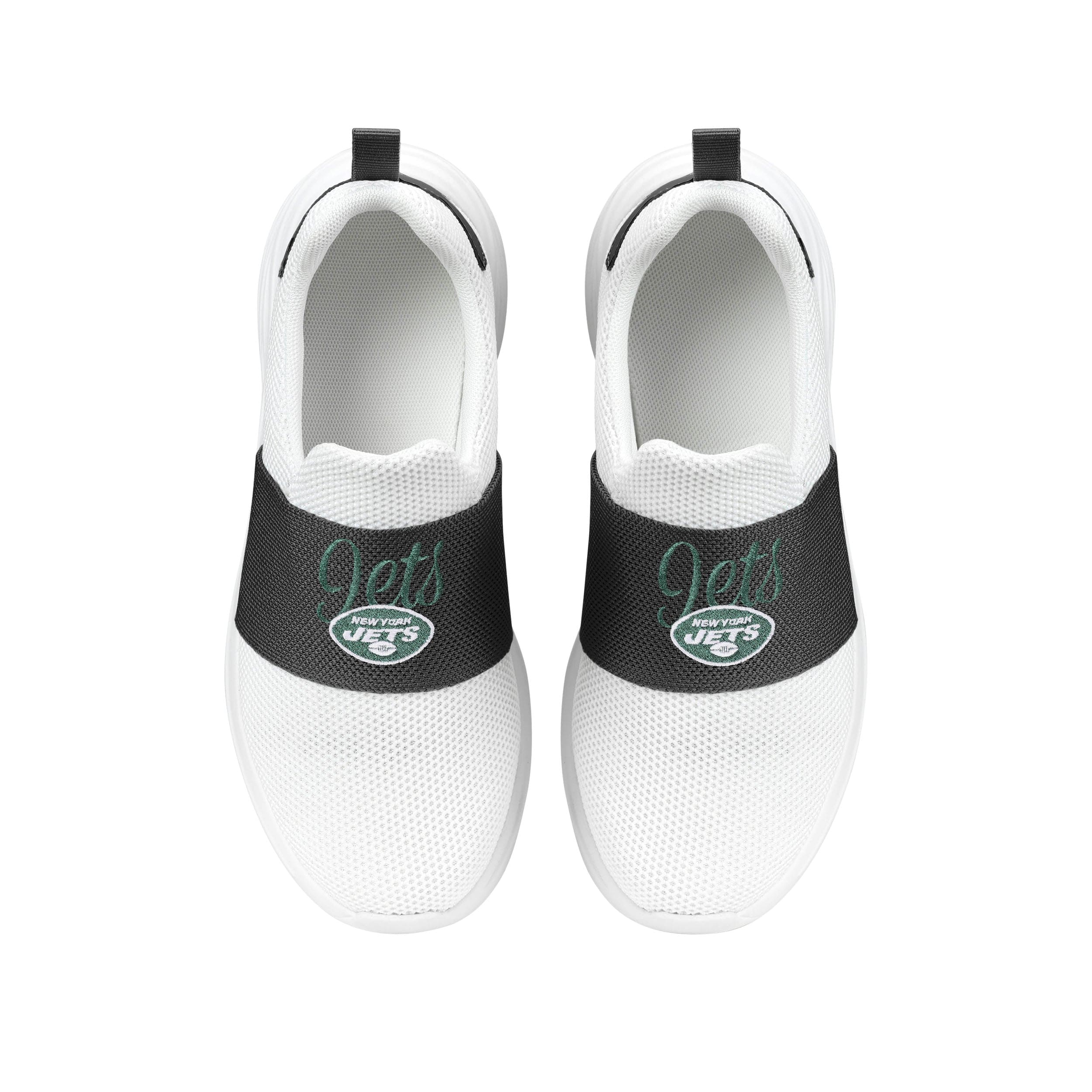 New York Jets NFL Womens Script Wordmark White Slip On Sneakers - Image 4