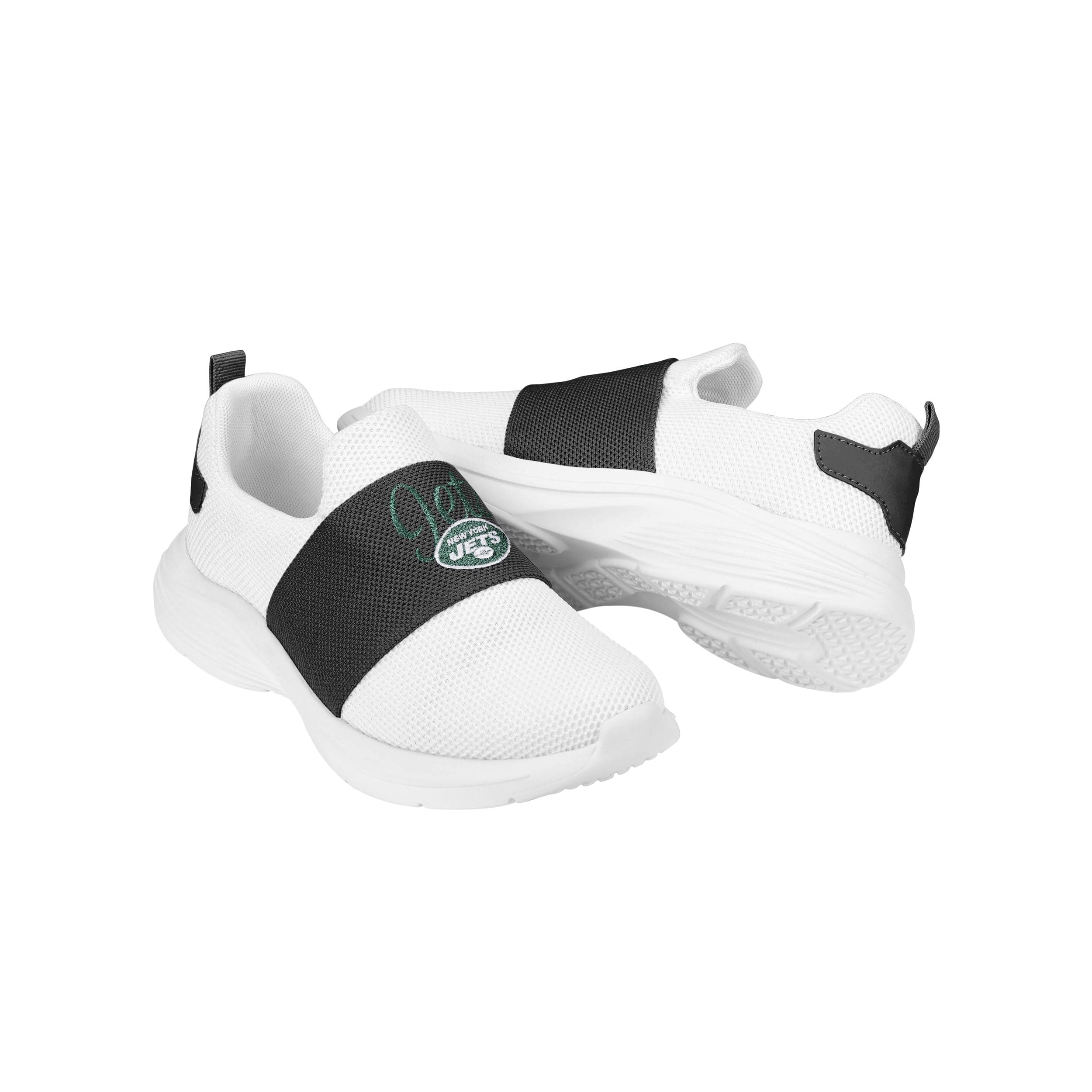 New York Jets NFL Womens Script Wordmark White Slip On Sneakers - Image 5