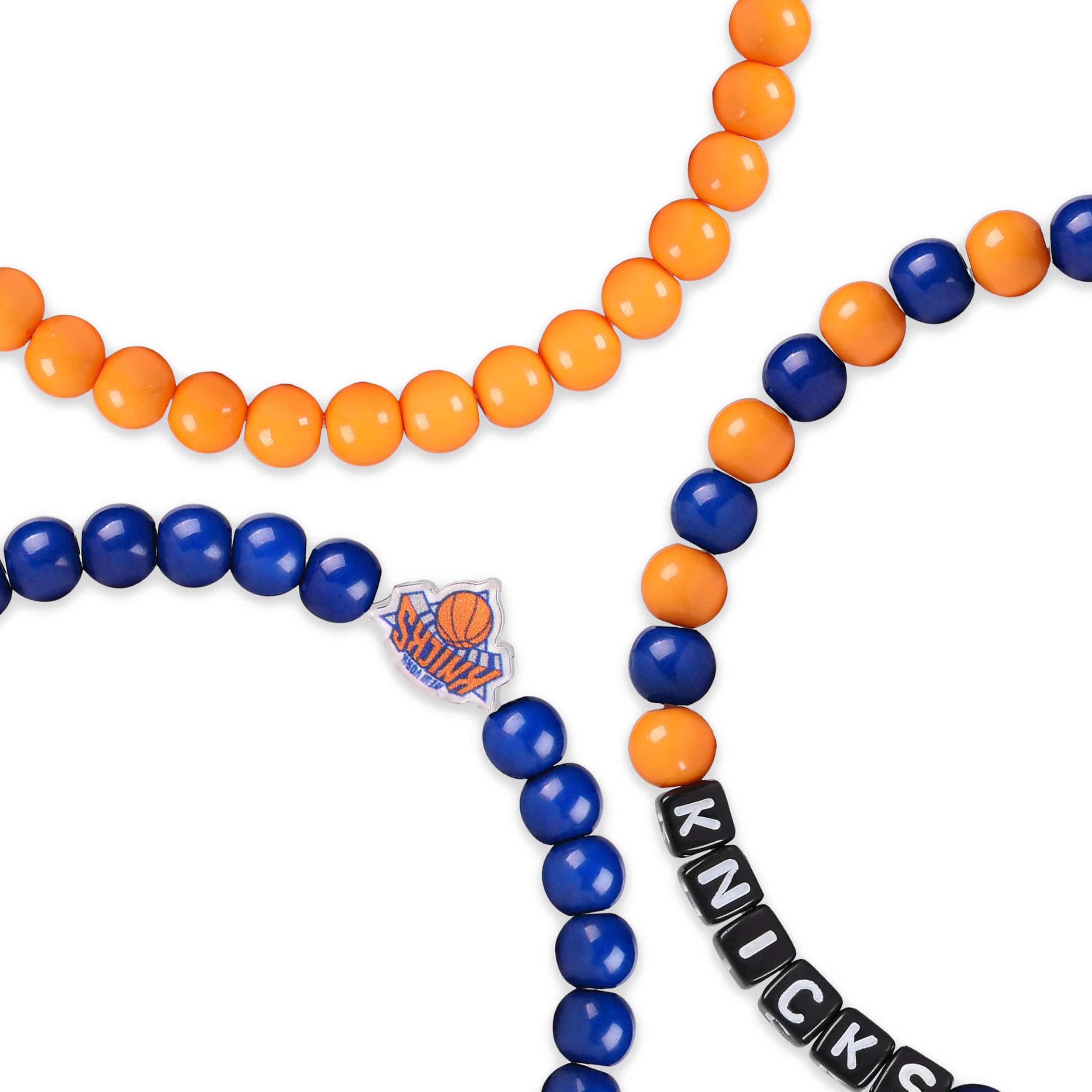 New York Knicks NBA 3 Pack Beaded Friendship Bracelet - Image 2