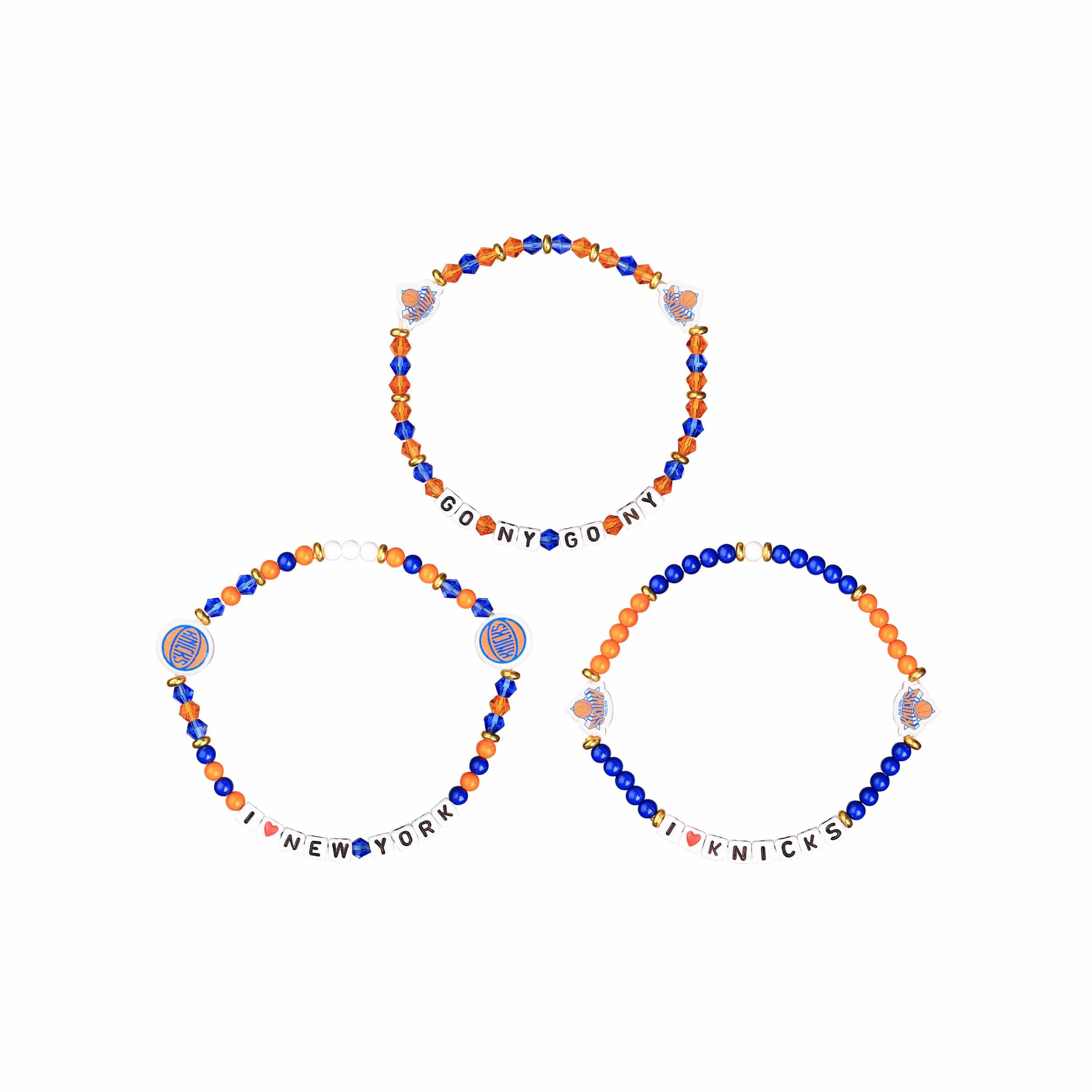 New York Knicks NBA 3 Pack Friendship Bracelet - Image 3