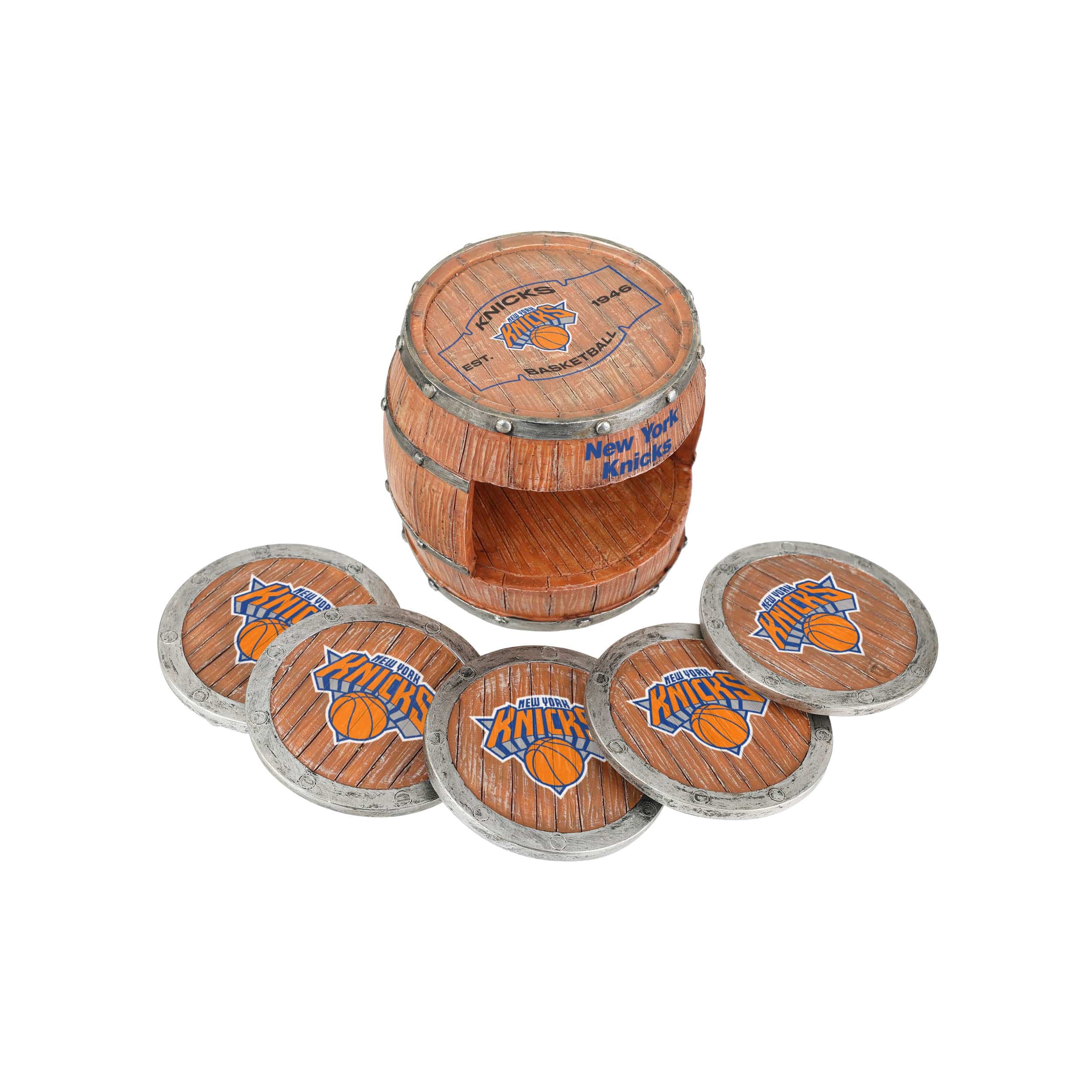 New York Knicks NBA 5 Pack Barrel Coaster Set - Image 3