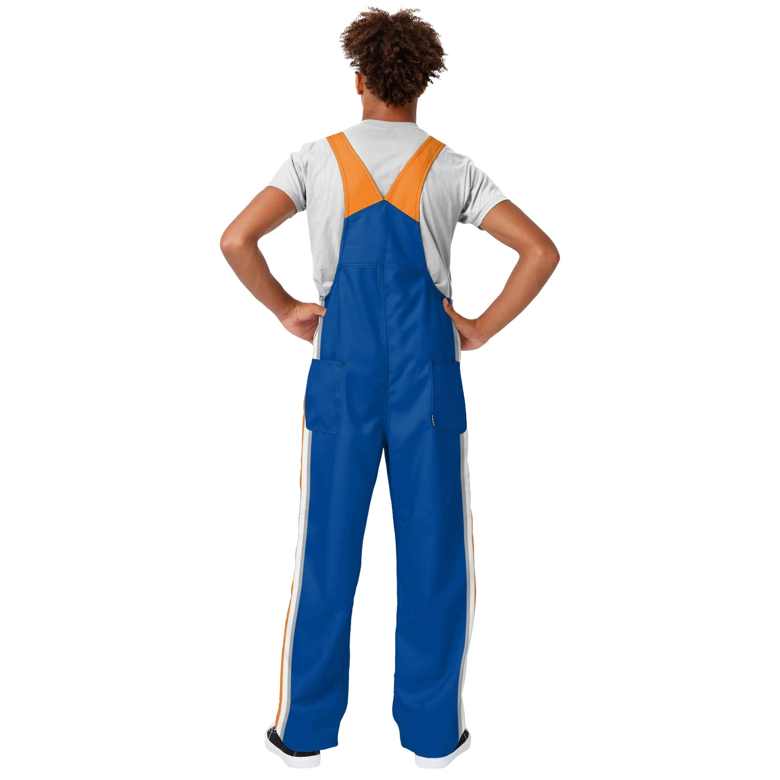 New York Knicks NBA Mens Team Stripe Bib Overalls - Image 2