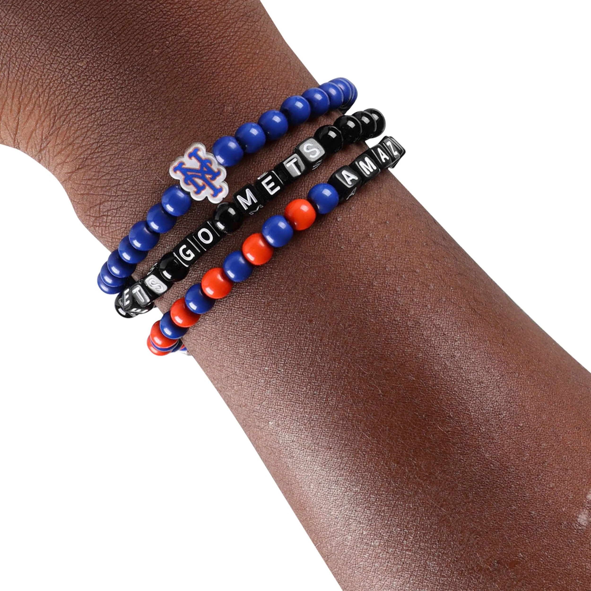 New York Mets MLB 3 Pack Beaded Friendship Bracelet - Image 4