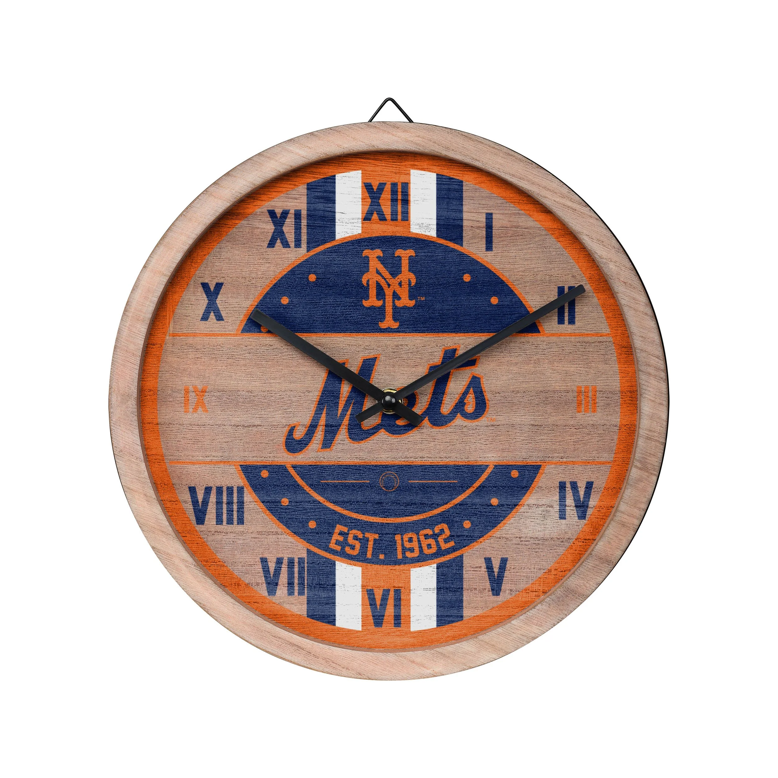 New York Mets MLB Barrel Wall Clock