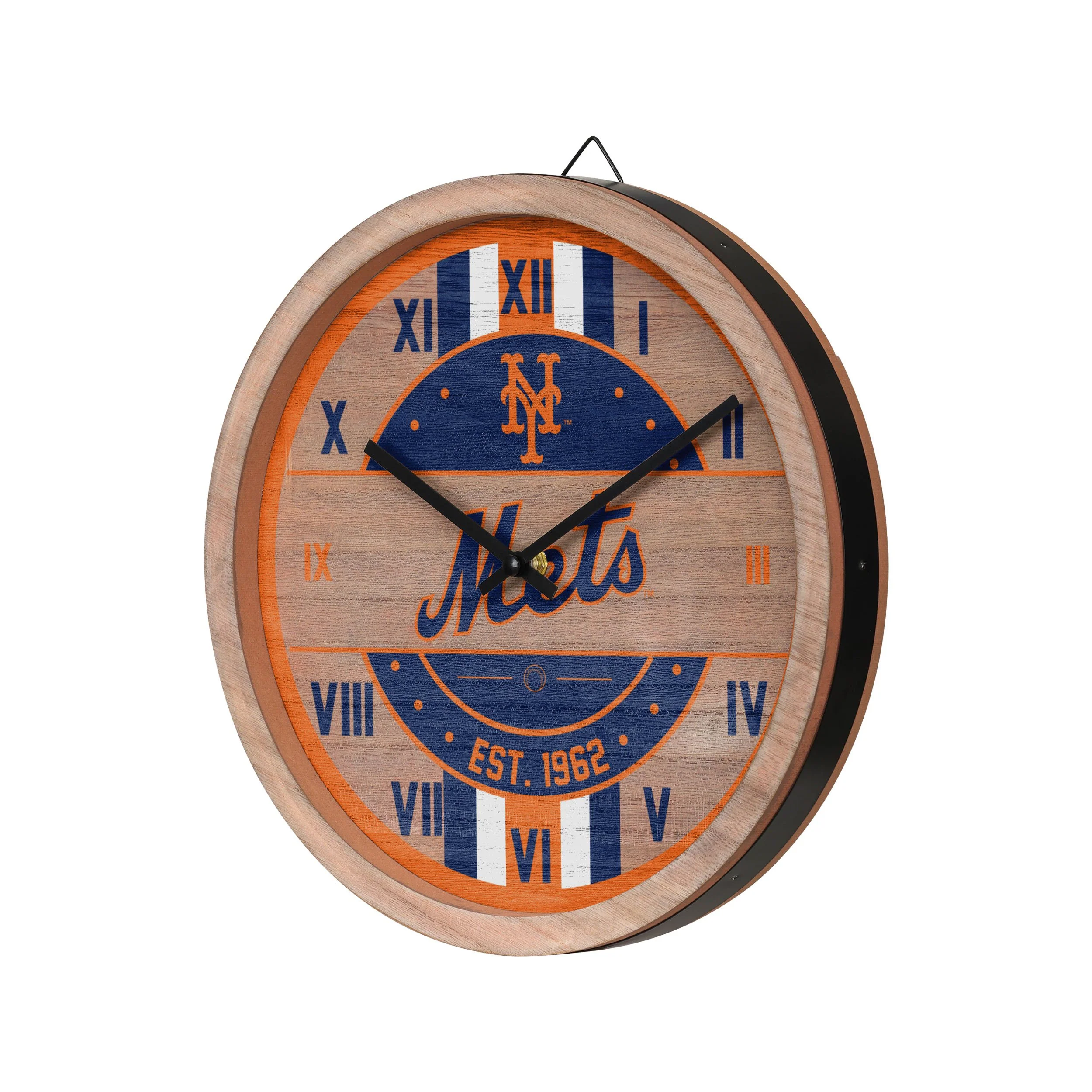 New York Mets MLB Barrel Wall Clock - Image 2