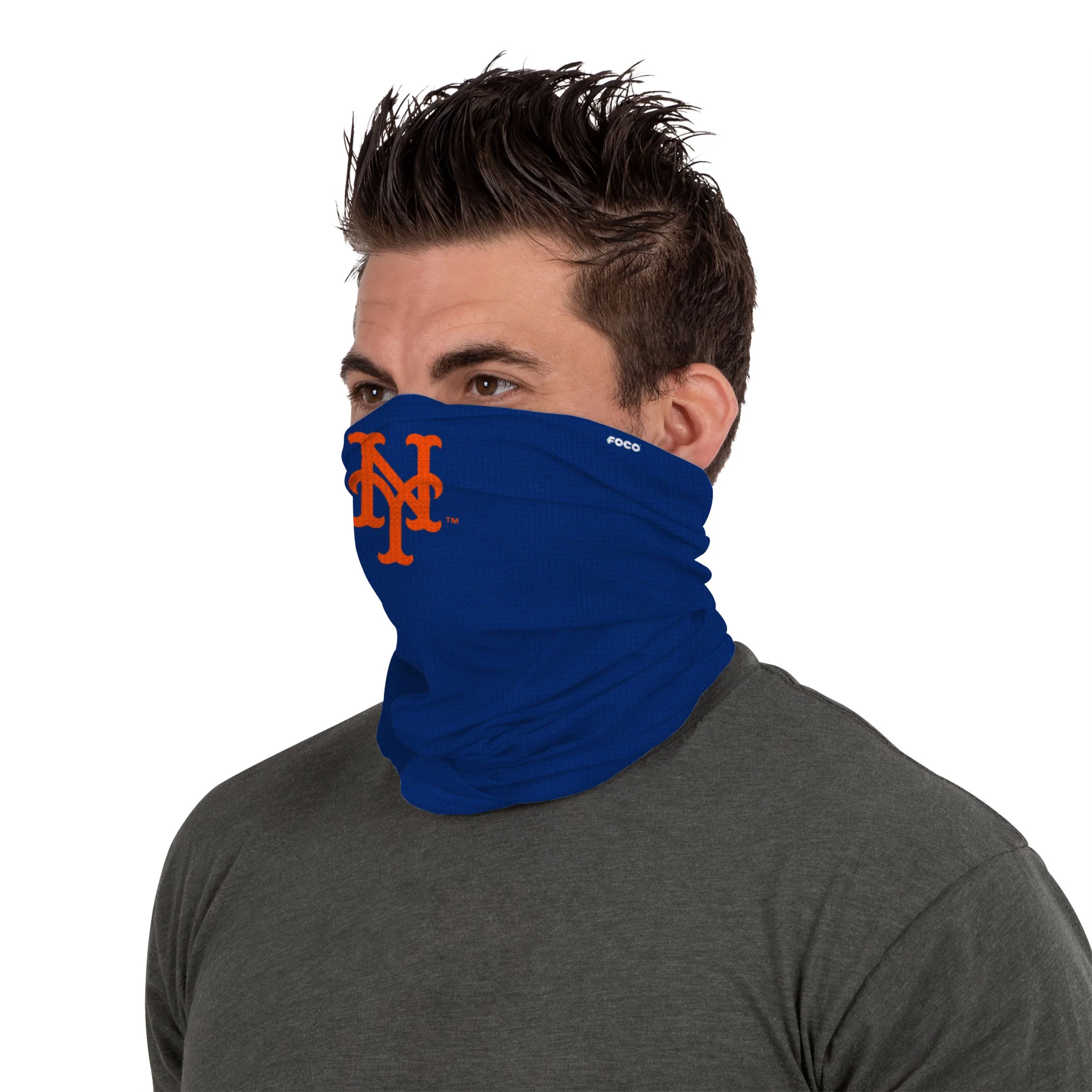 New York Mets MLB Big Logo Waffle Gaiter Scarf - Image 4