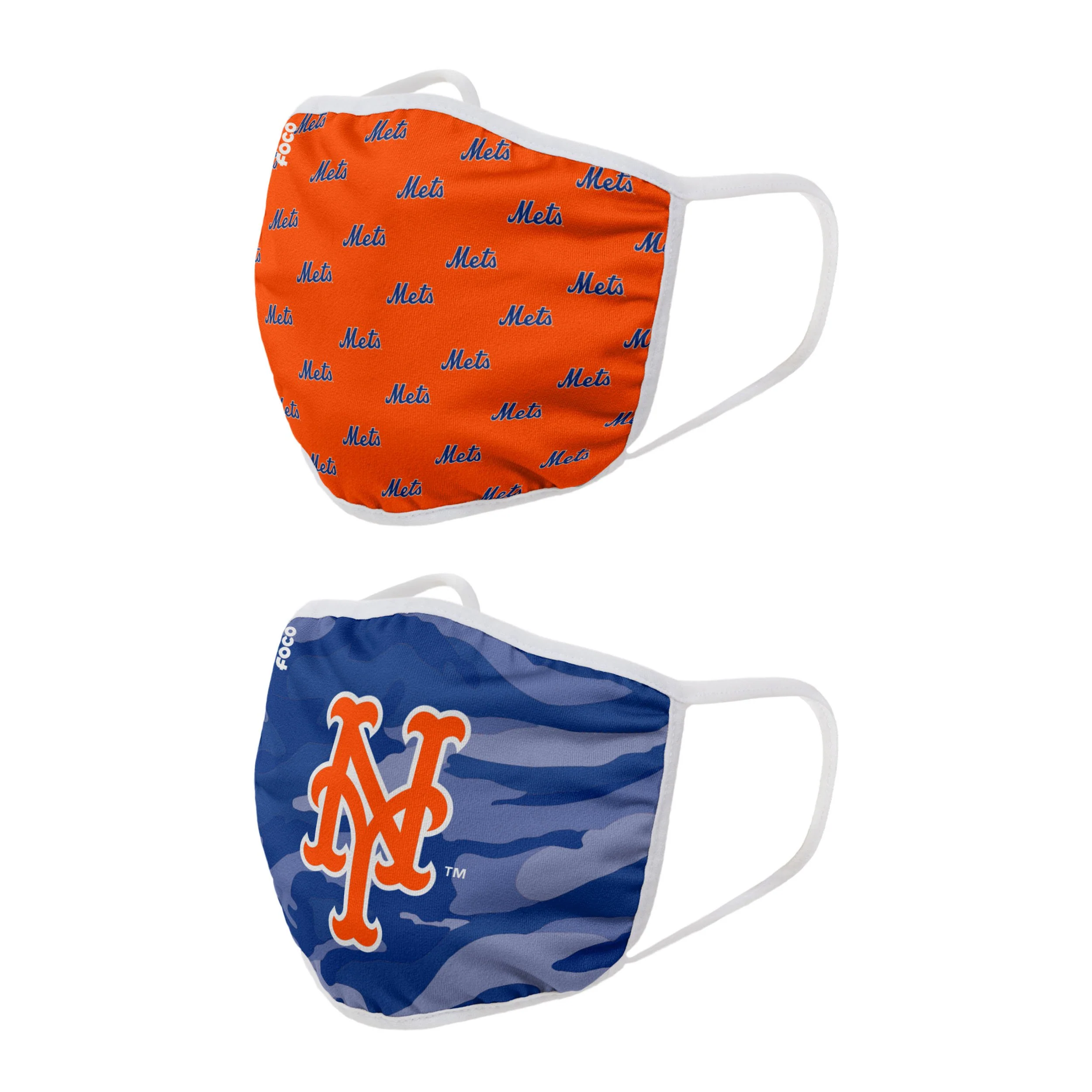New York Mets MLB Clutch 2 Pack Face Cover - Image 2