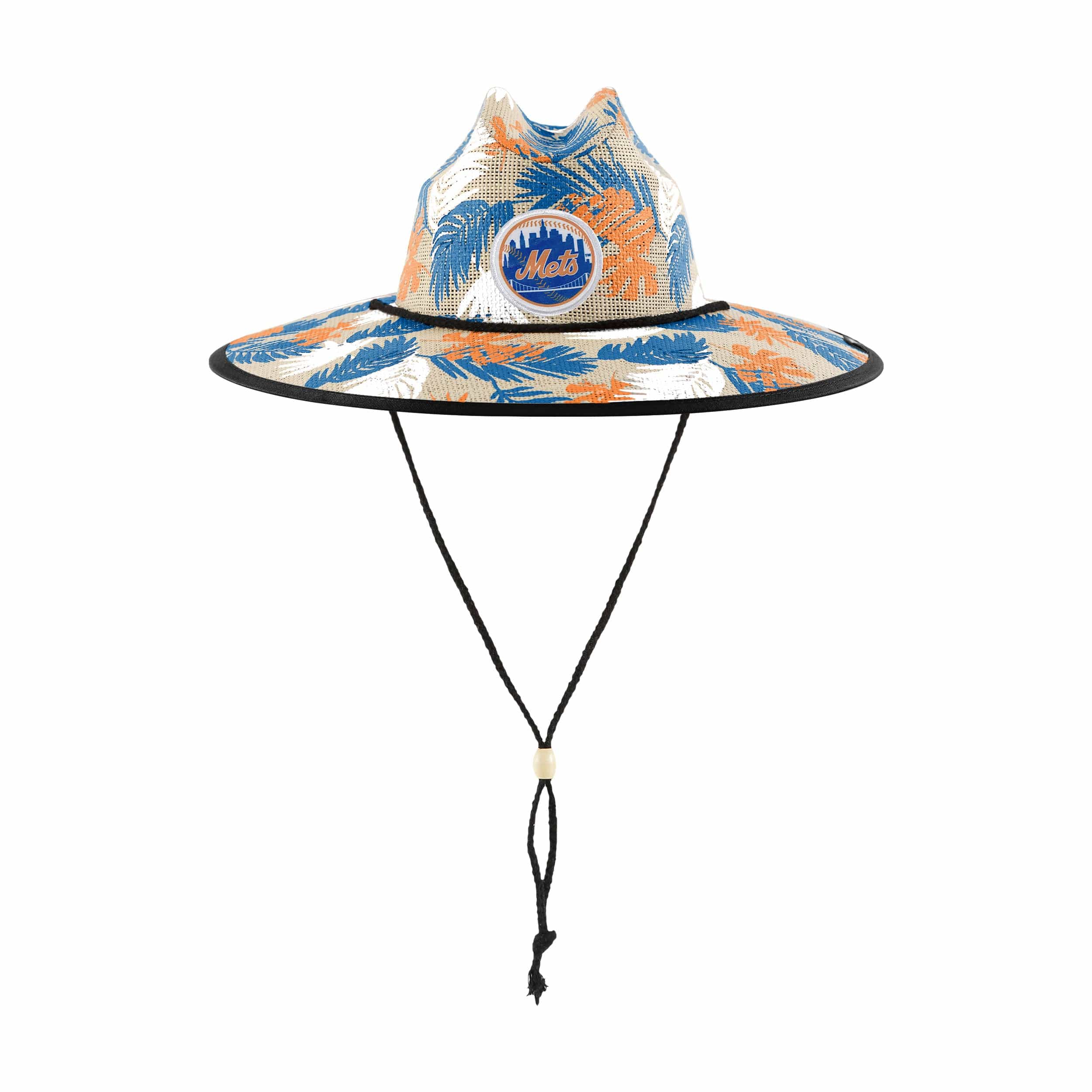 New York Mets MLB Floral Printed Straw Hat - Image 3