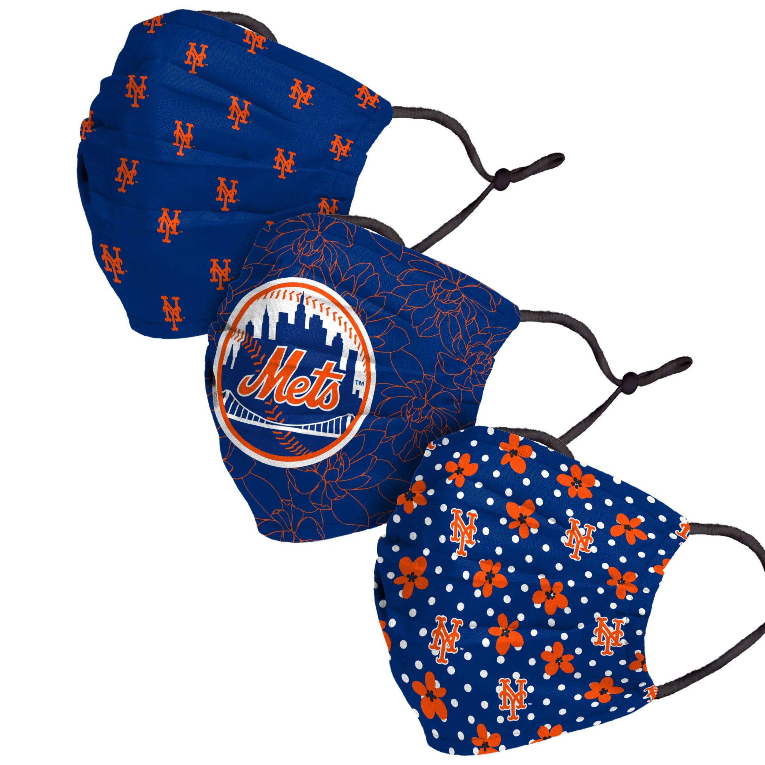 New York Mets MLB Gameday Gardener 3 Pack Face Cover - Image 2