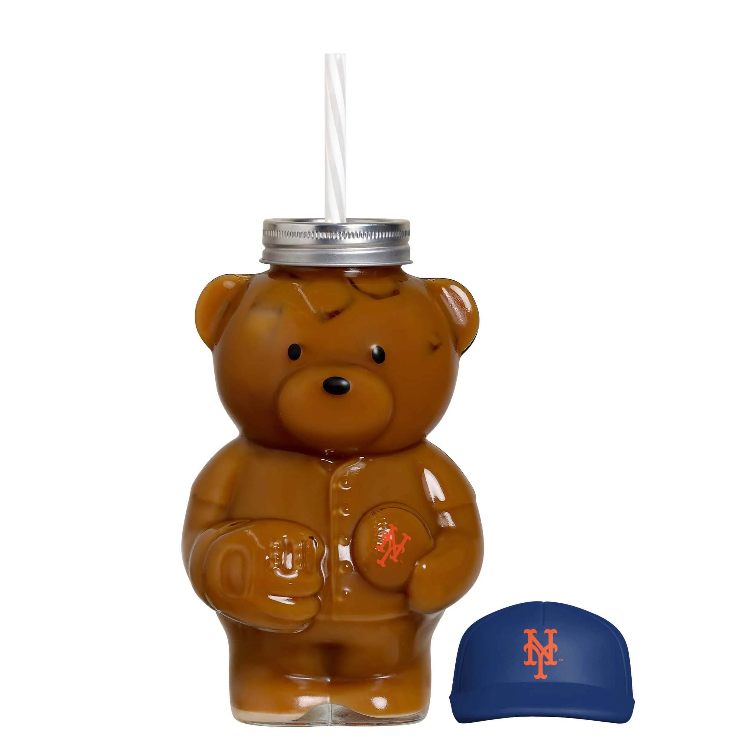 New York Mets MLB Glass Bear Tumbler (PREORDER - SHIPS LATE JUNE) - Image 3