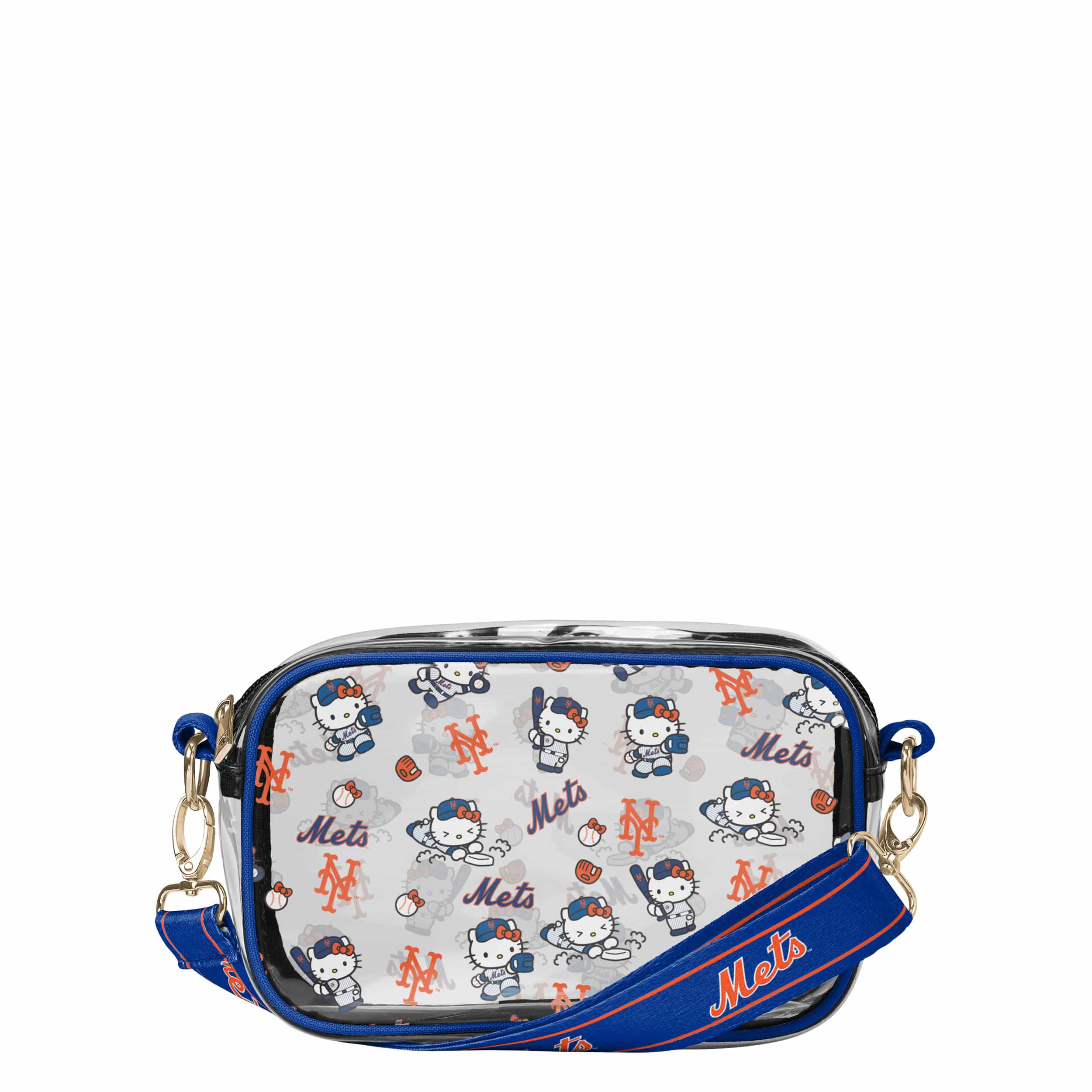 New York Mets MLB Hello Kitty® Clear Crossbody Bag (PREORDER - SHIPS LATE MAY)
