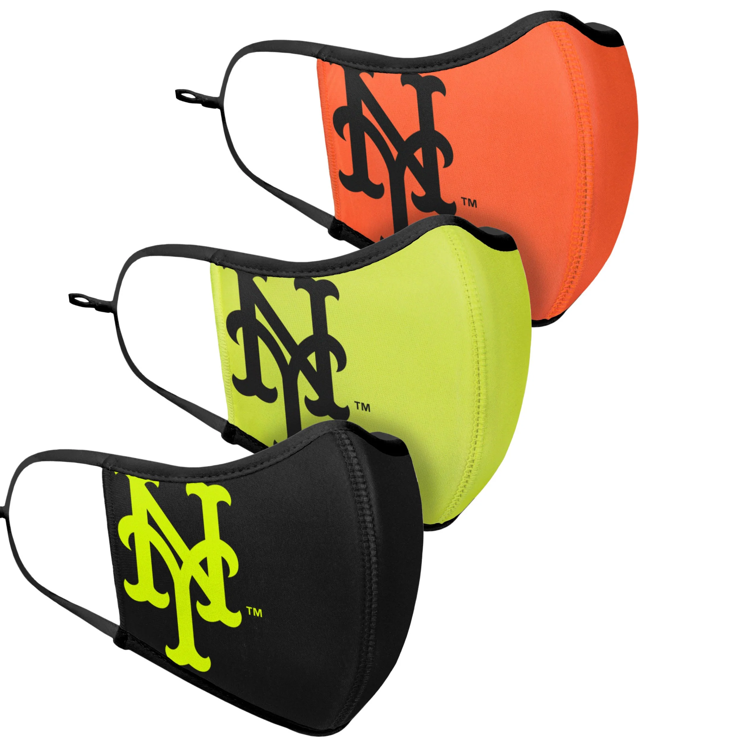 New York Mets MLB Highlights Sport 3 Pack Face Cover - Image 3