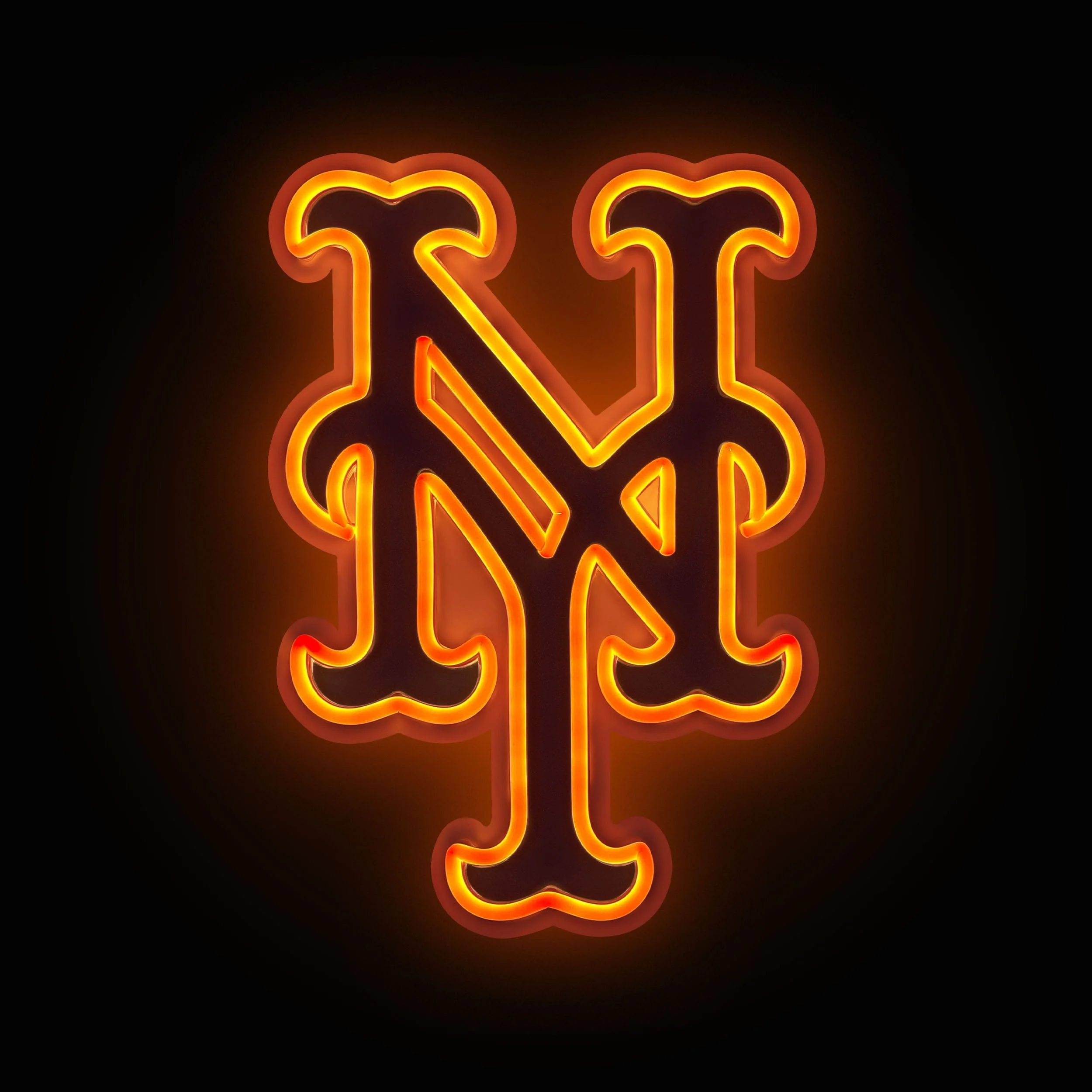 New York Mets MLB LED Neon Light Up Team Logo Sign - Image 2