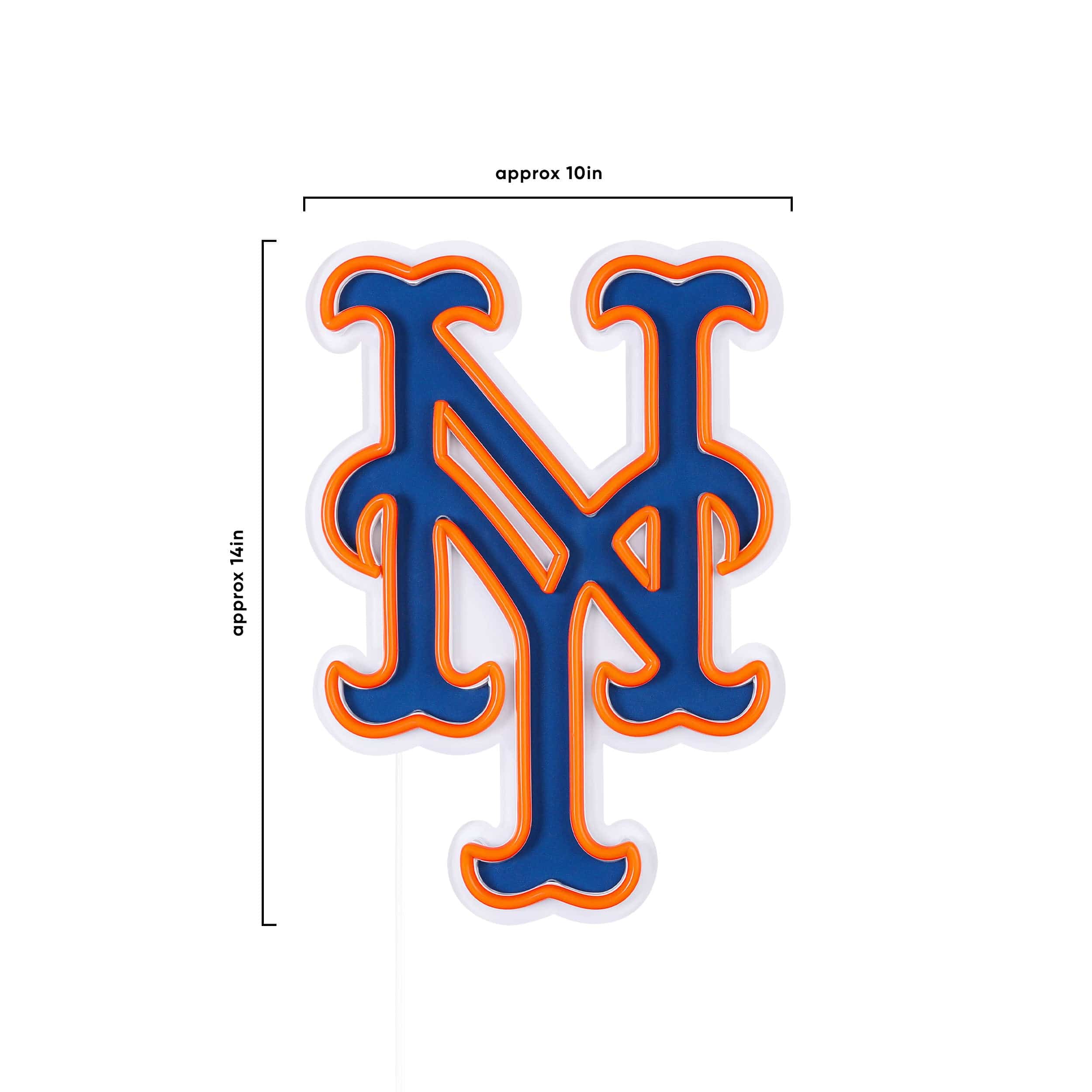 New York Mets MLB LED Neon Light Up Team Logo Sign - Image 5