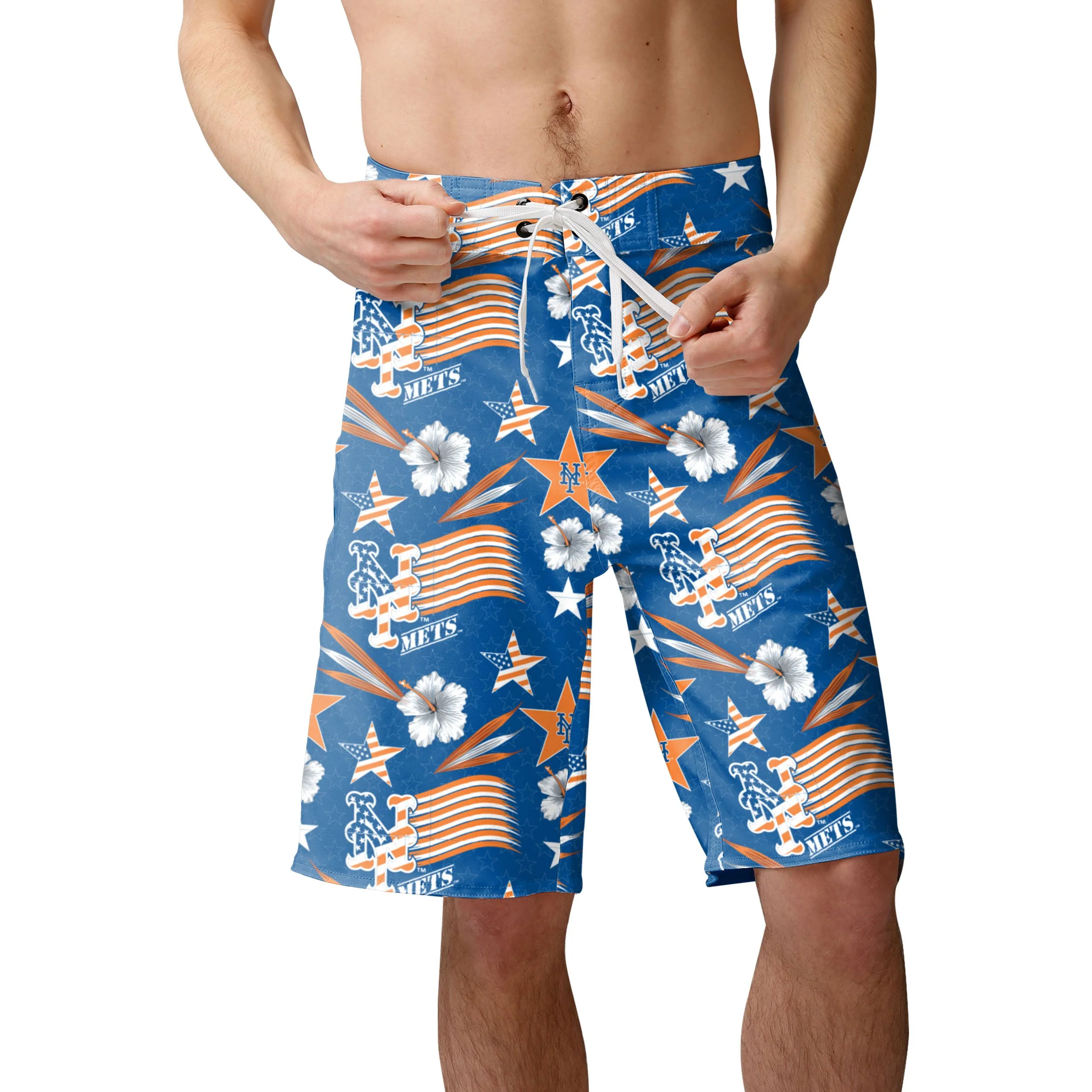 New York Mets MLB Mens Americana Boardshorts - Image 2
