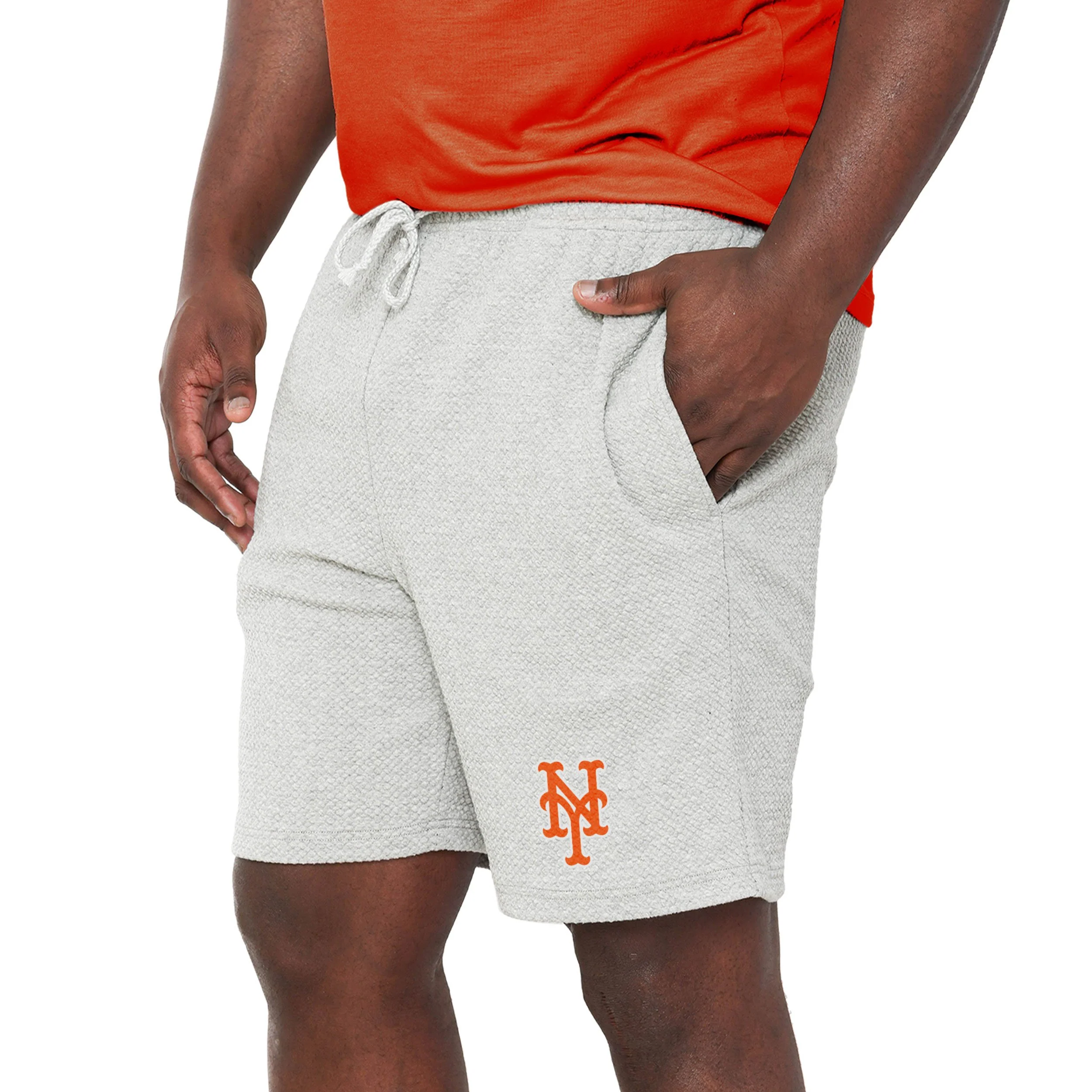 New York Mets MLB Mens Gray Woven Shorts - Image 3