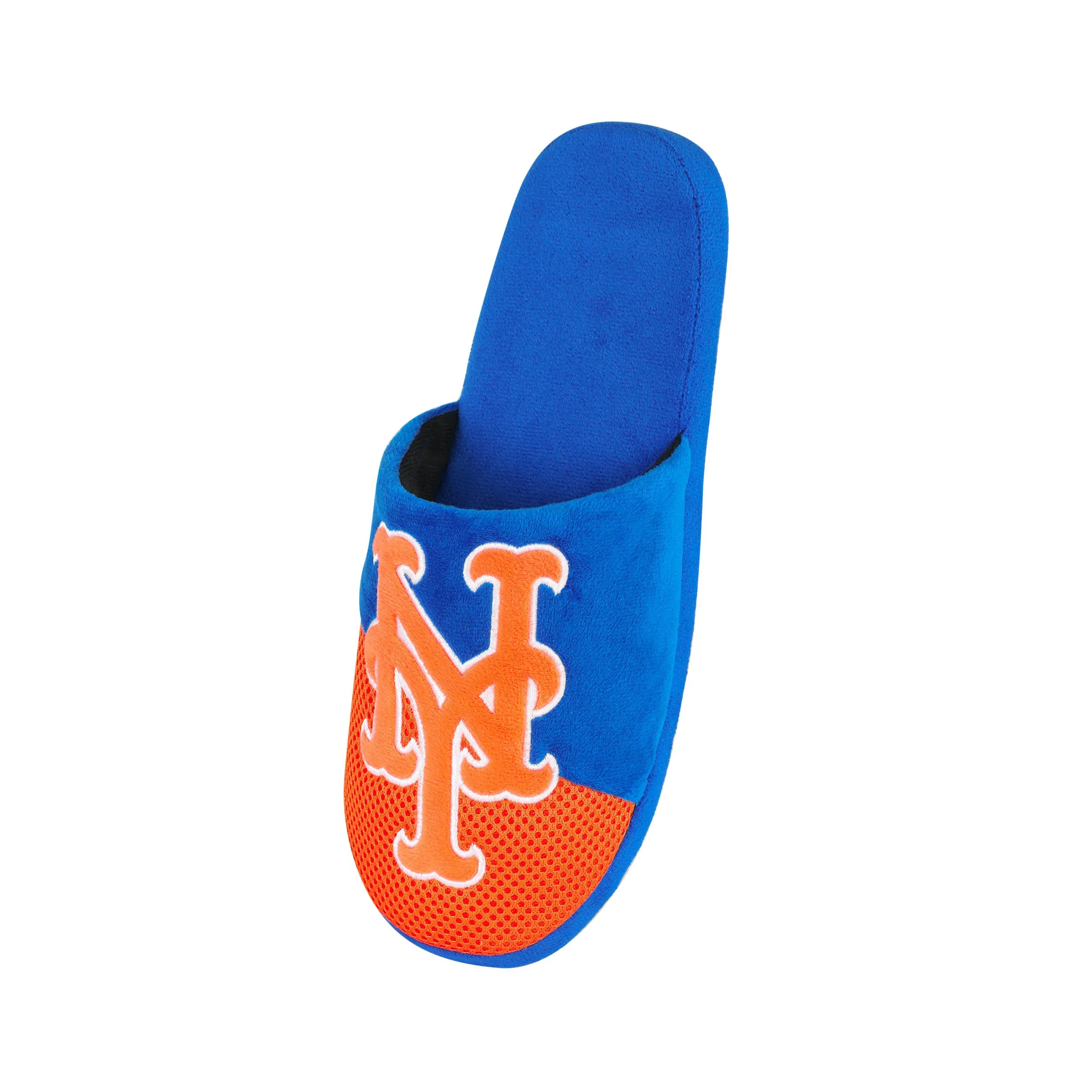 New York Mets MLB Mens Logo Staycation Slippers - Image 3