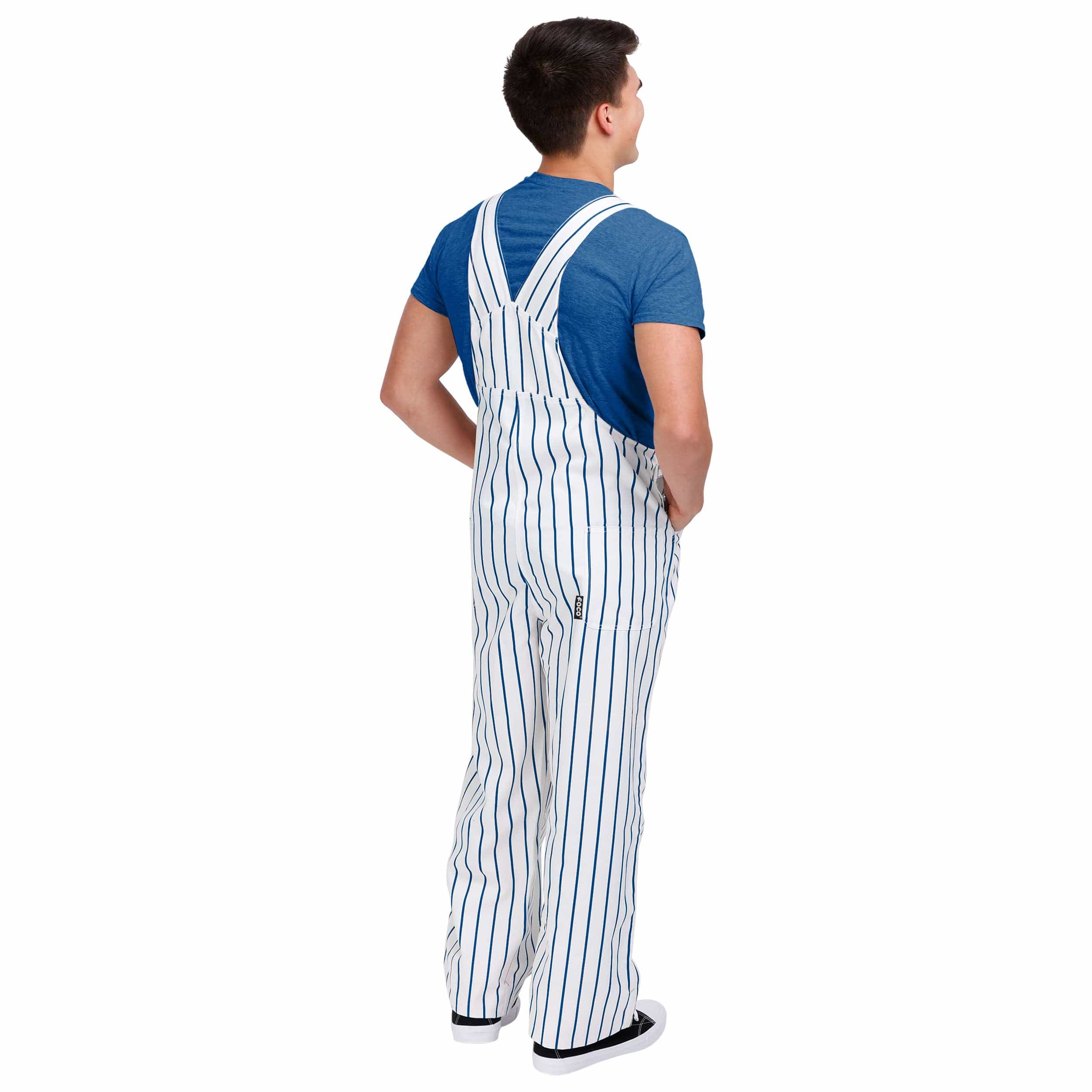 New York Mets MLB Mens Pinstripe Bib Overalls - Image 2