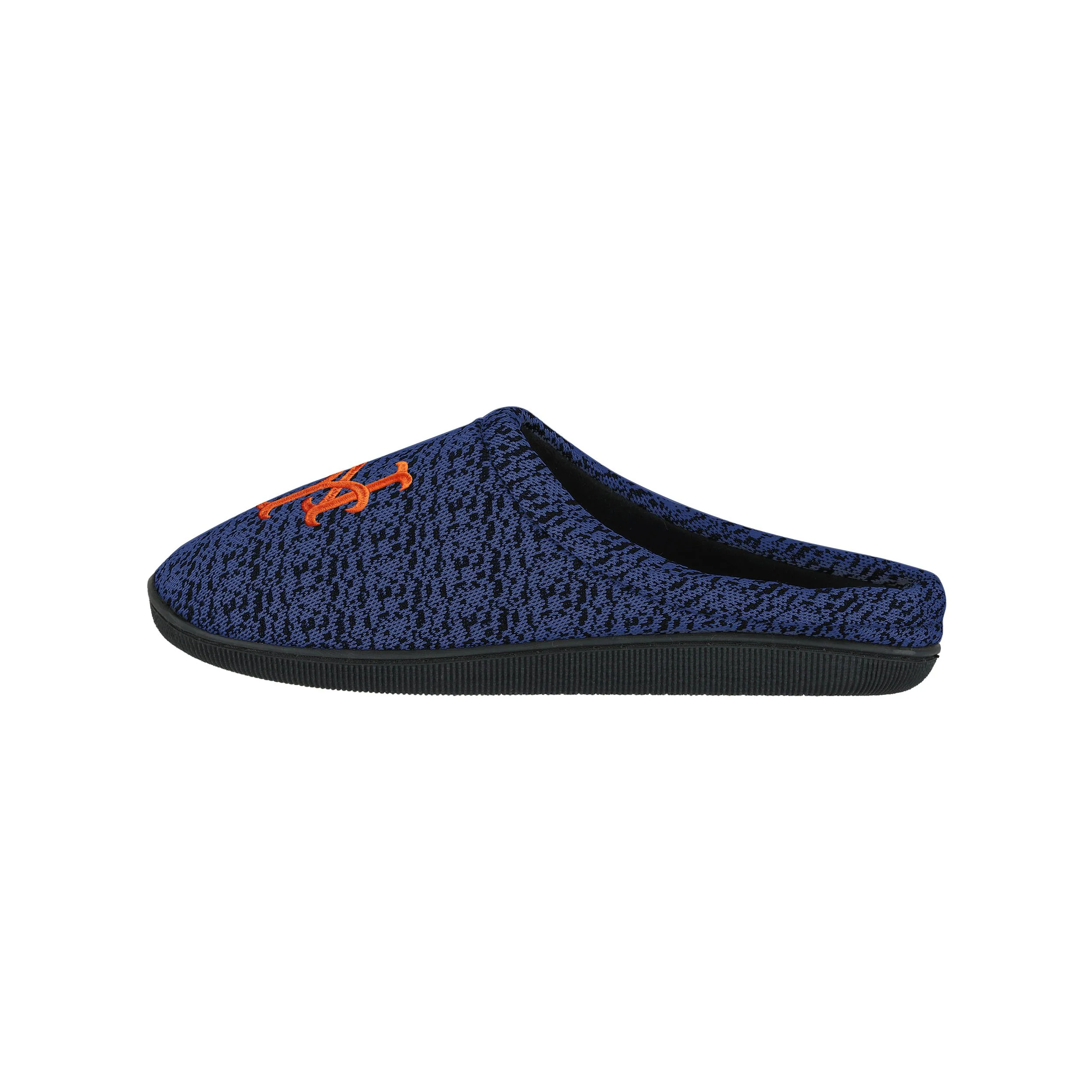 New York Mets MLB Mens Poly Knit Cup Sole Slippers - Image 2