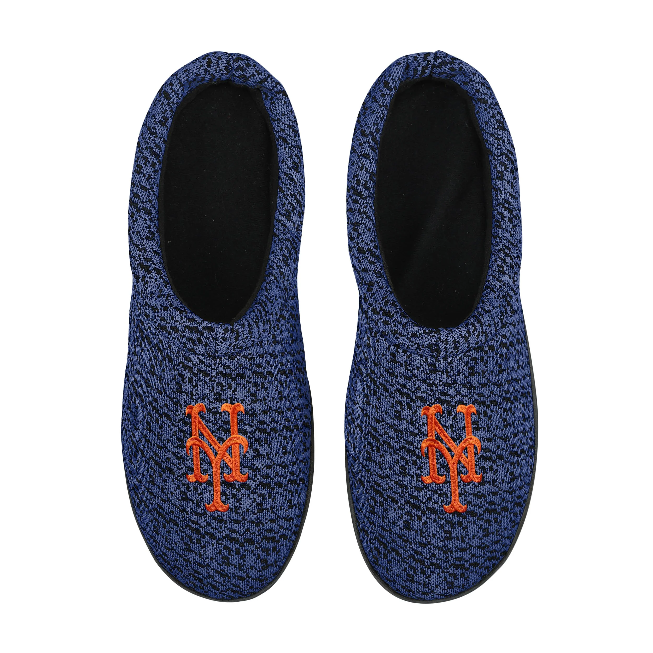 New York Mets MLB Mens Poly Knit Cup Sole Slippers - Image 4