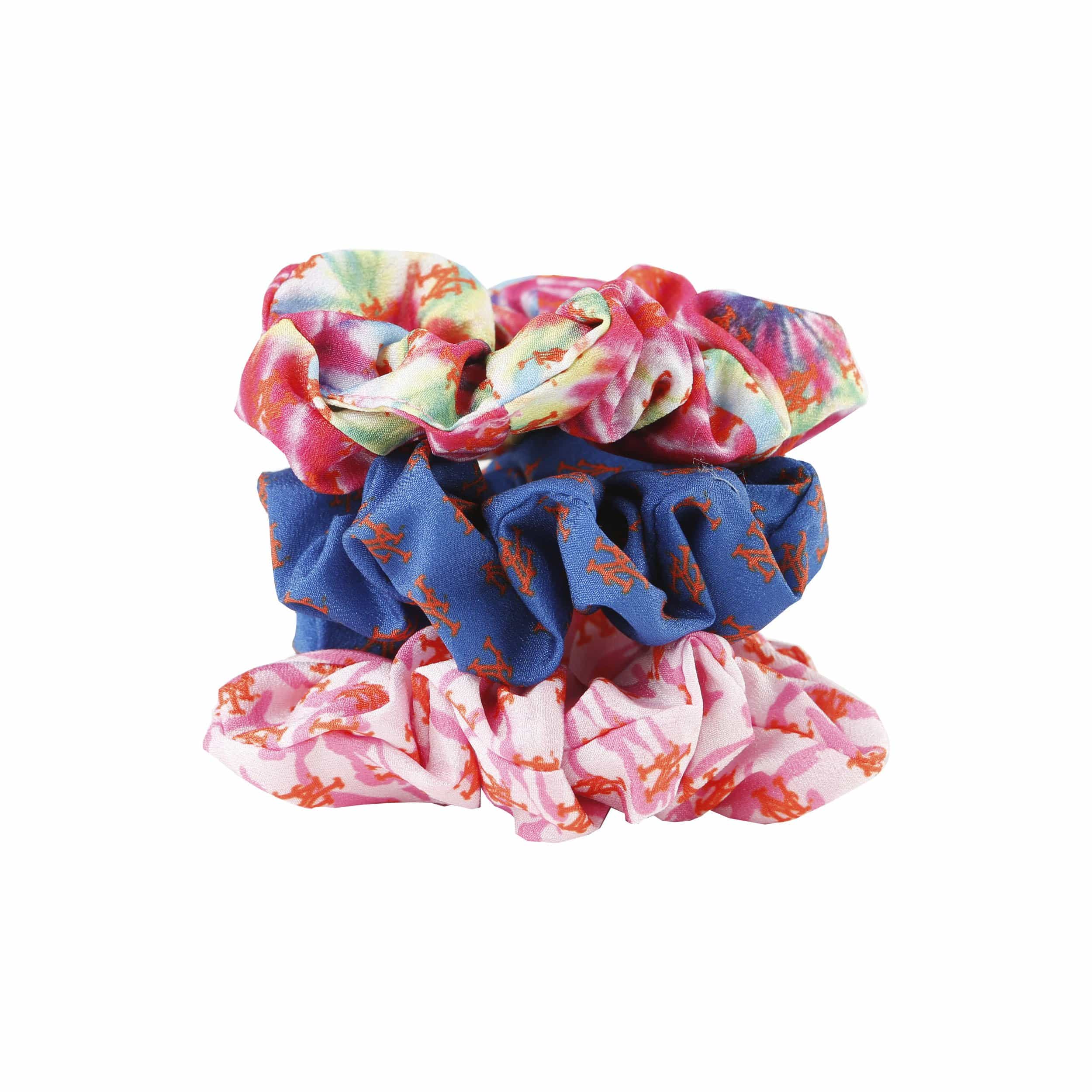 New York Mets MLB Mini Print 3 Pack Scrunchies - Image 2