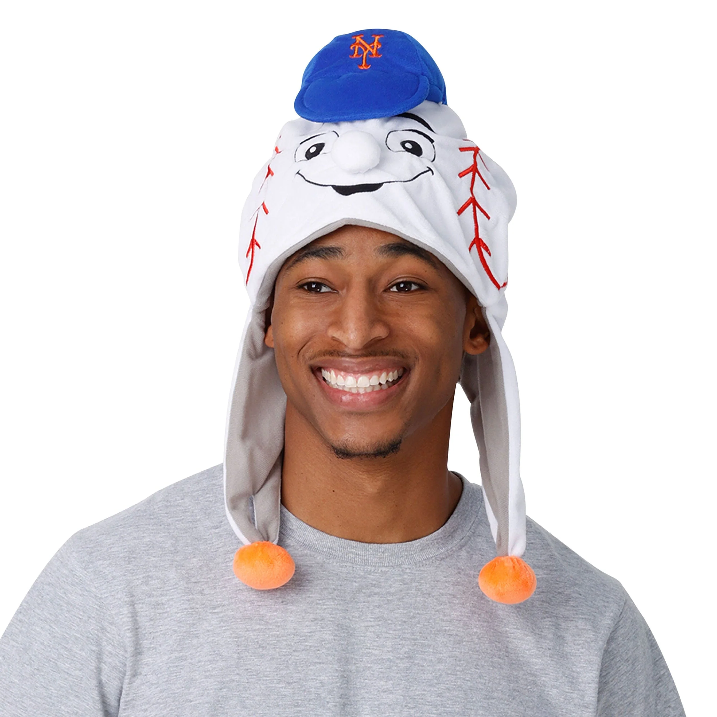 New York Mets MLB Mr. Met Mascot Plush Hat - Image 3