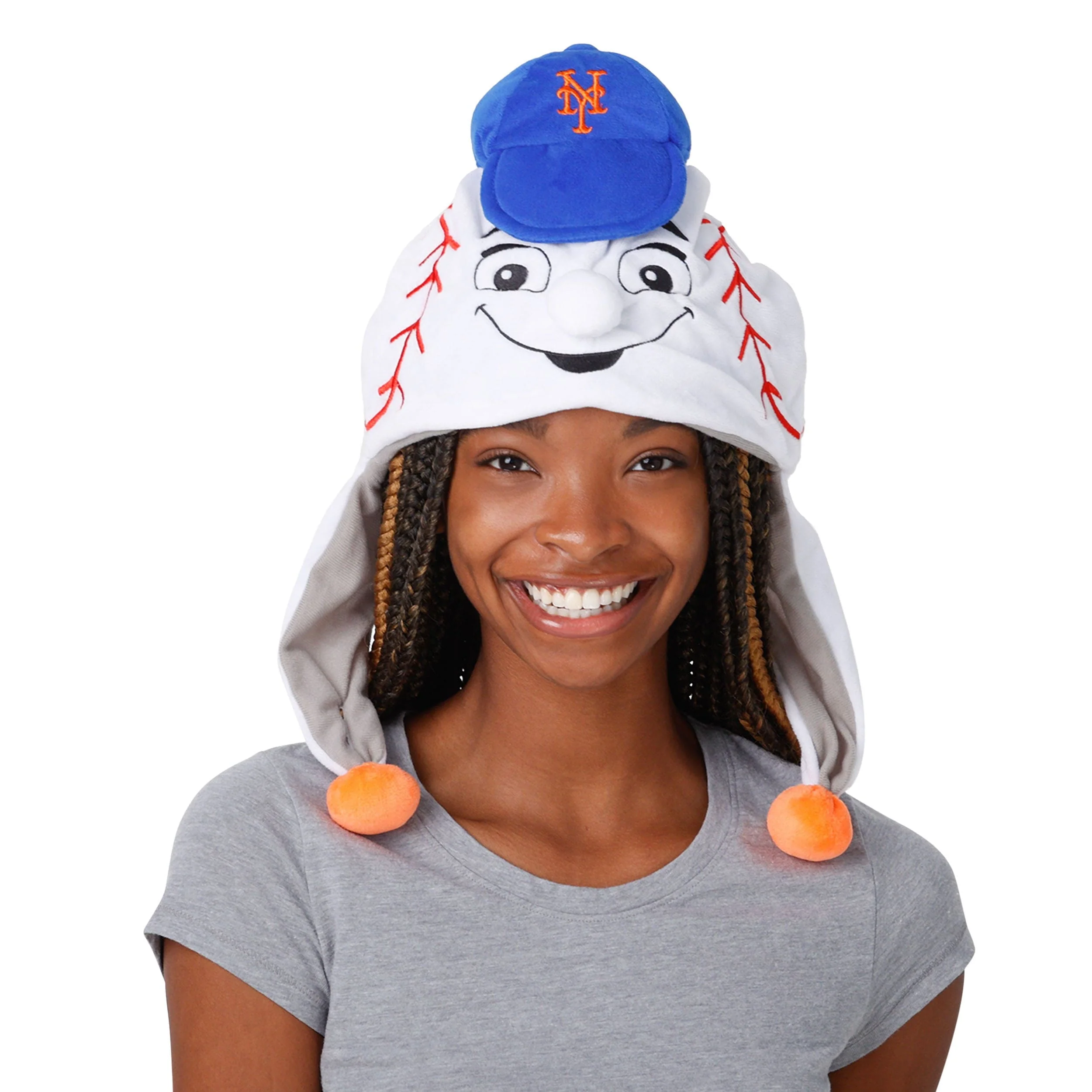 New York Mets MLB Mr. Met Mascot Plush Hat - Image 4