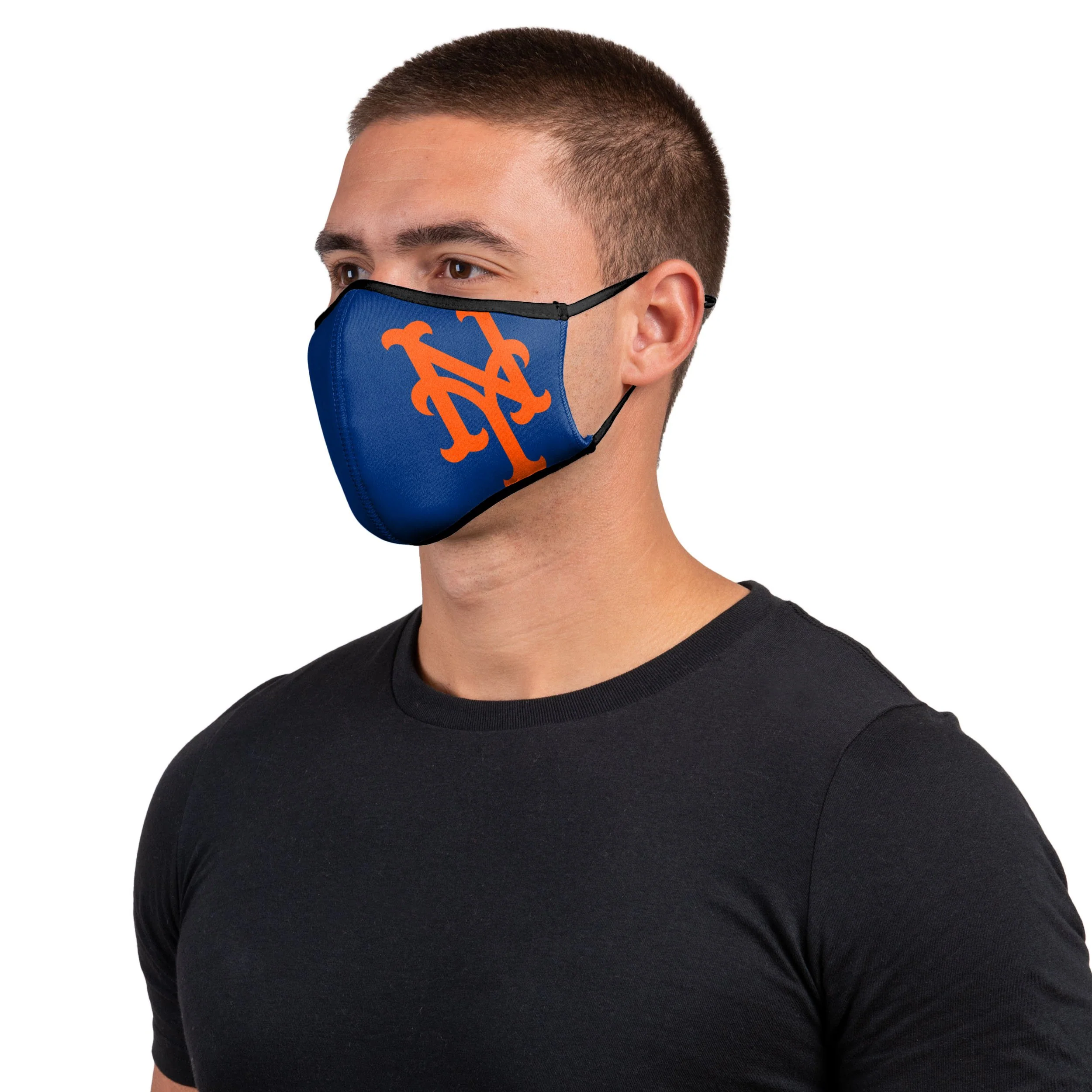 New York Mets MLB On-Field Adjustable Blue & Orange Sport Face Cover - Image 2