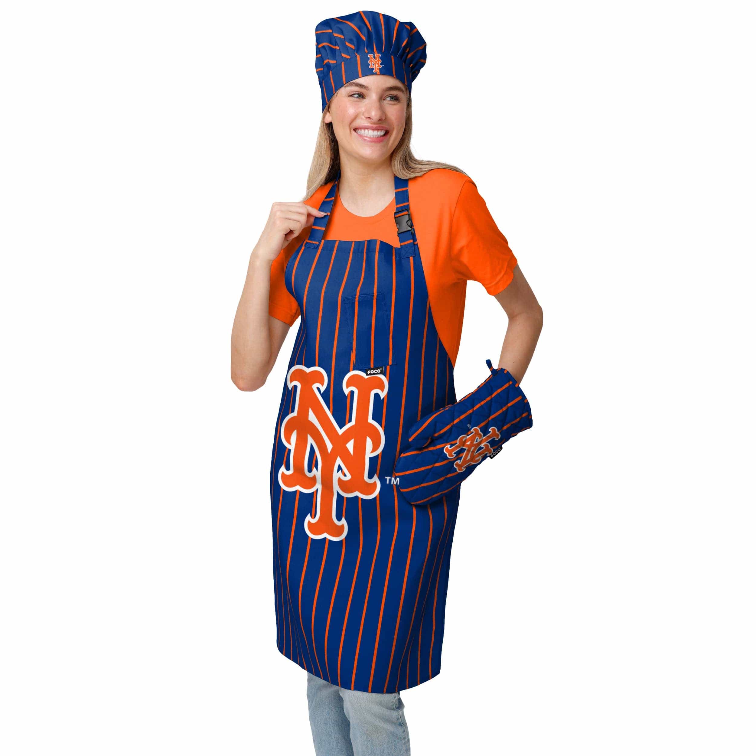 New York Mets MLB Pinstripe Apron - Image 2