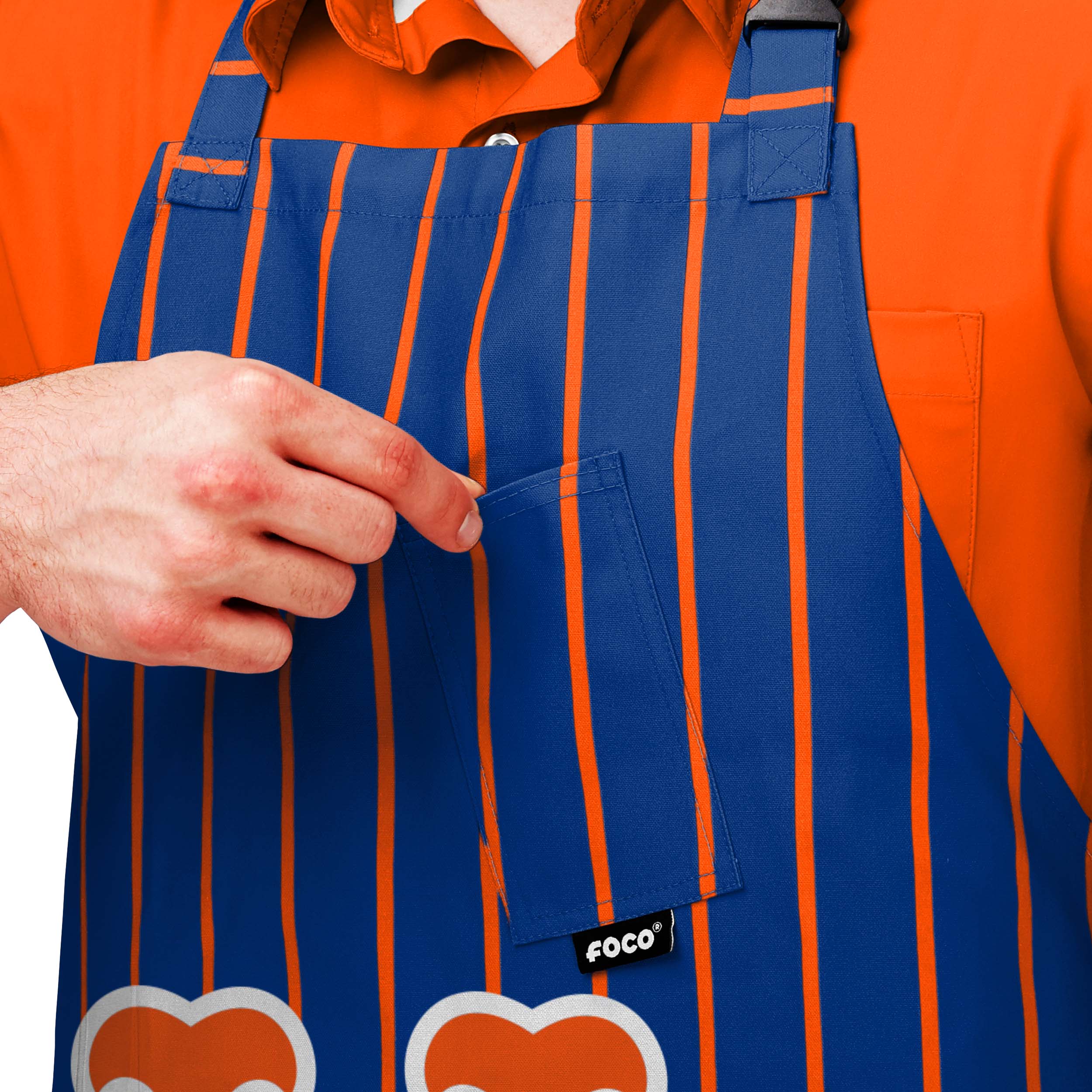 New York Mets MLB Pinstripe Chef Set - Image 4