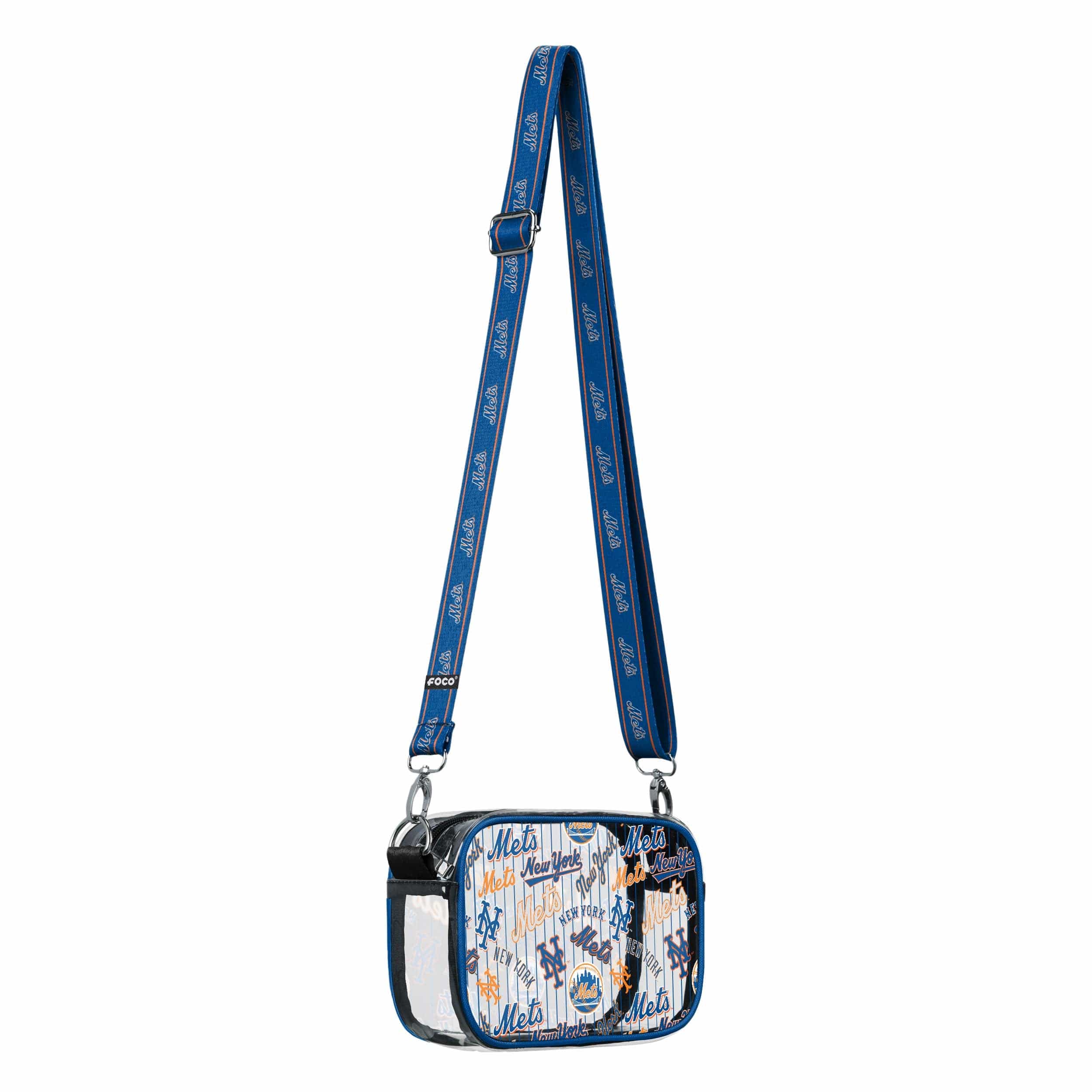 New York Mets MLB Repeat Retro Print Clear Crossbody Bag - Image 2