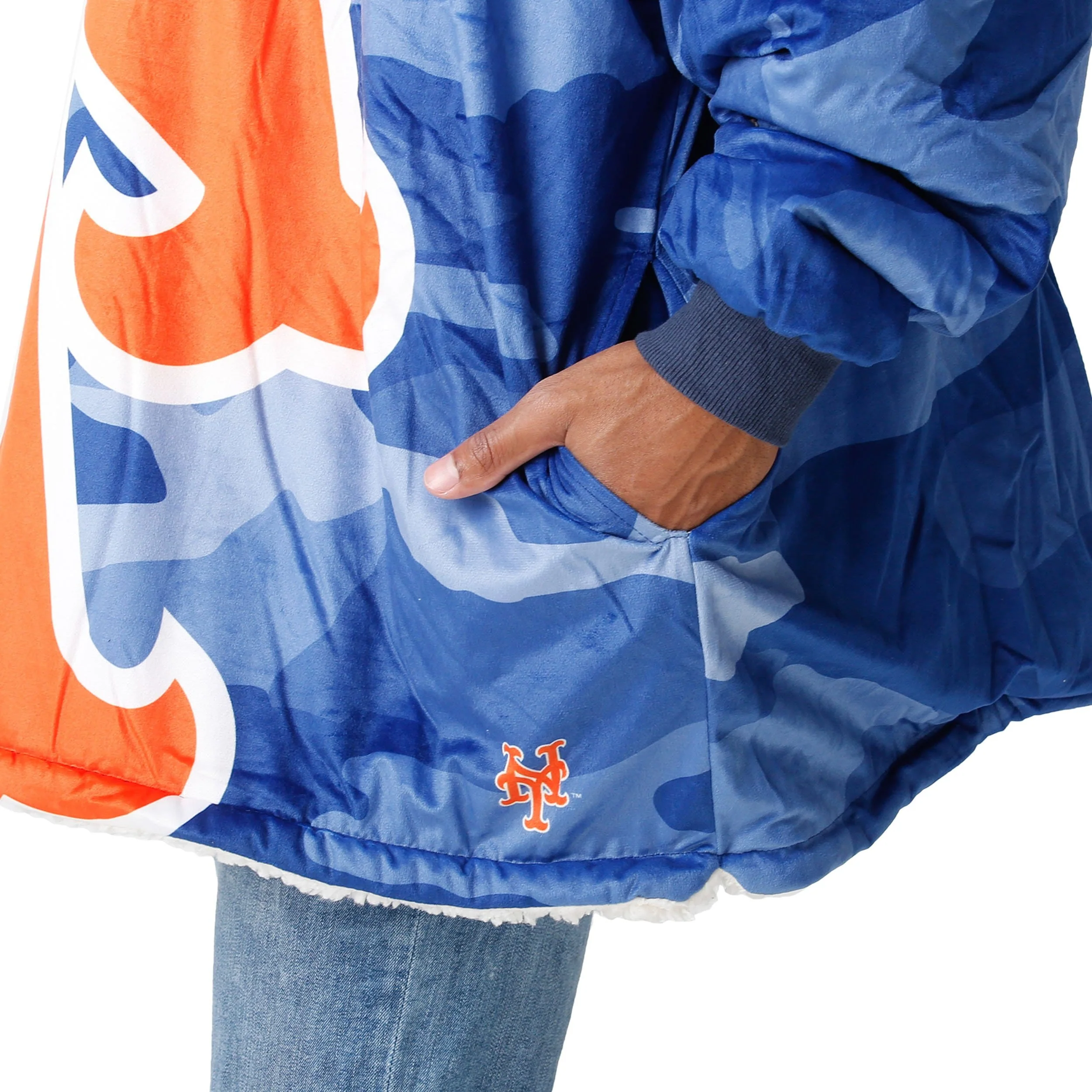 New York Mets MLB Reversible Team Color Camo Hoodeez - Image 5