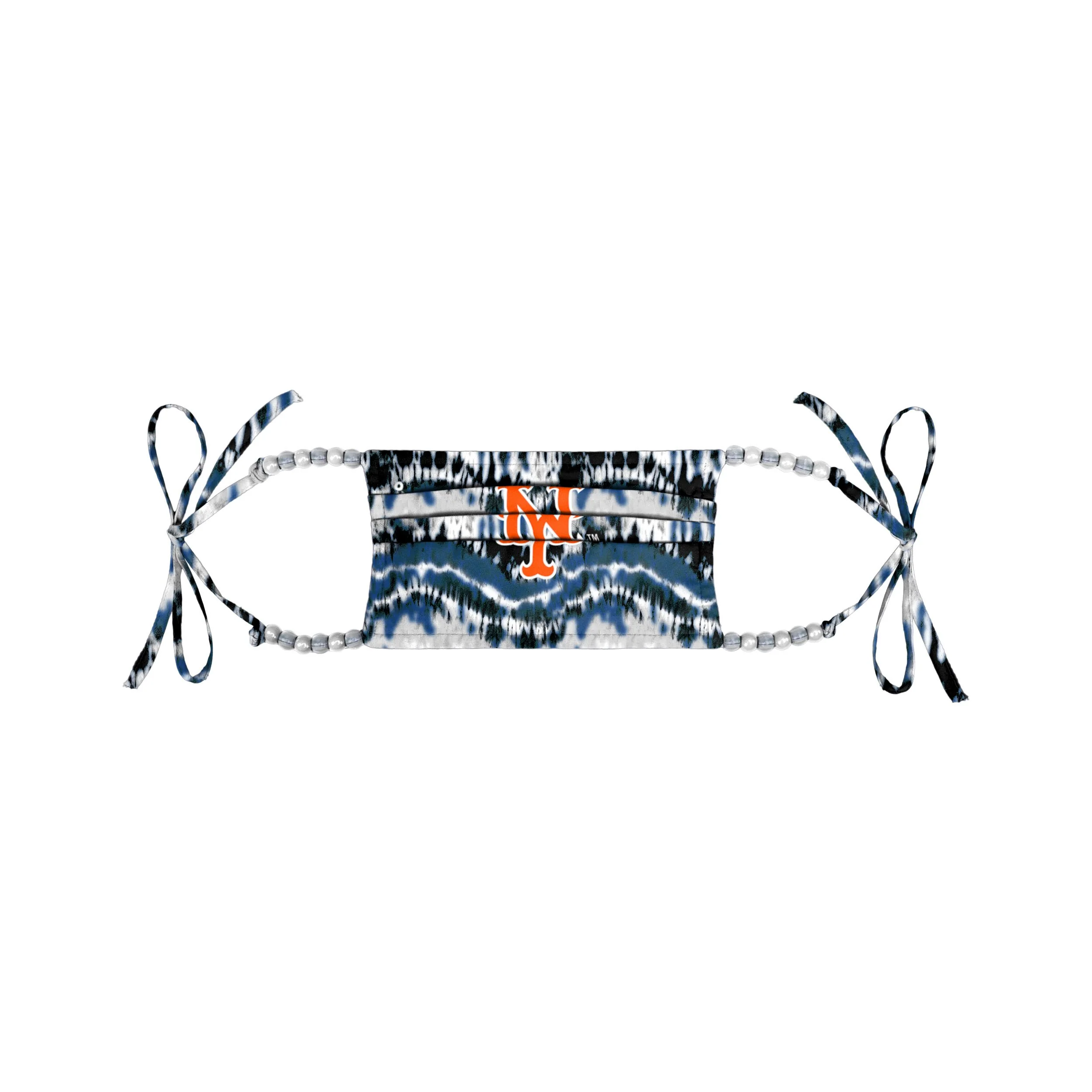 New York Mets MLB Tie-Dye Beaded Tie-Back Face Cover - Image 5