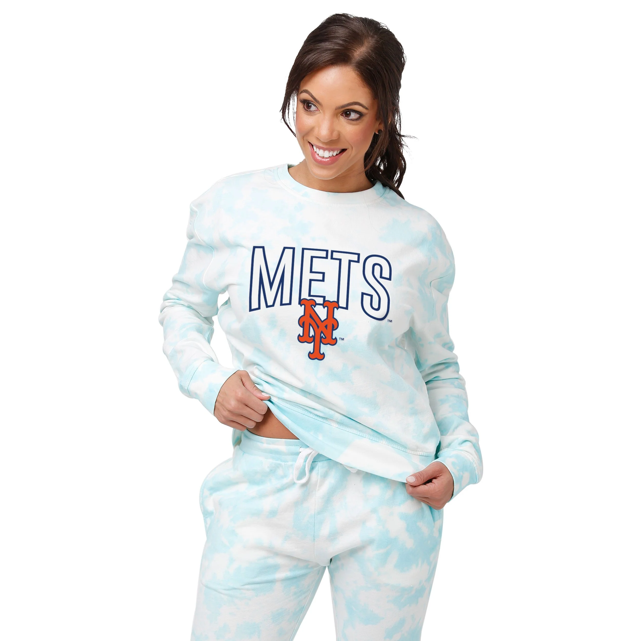 New York Mets MLB Womens Cloud Coverage Sweater