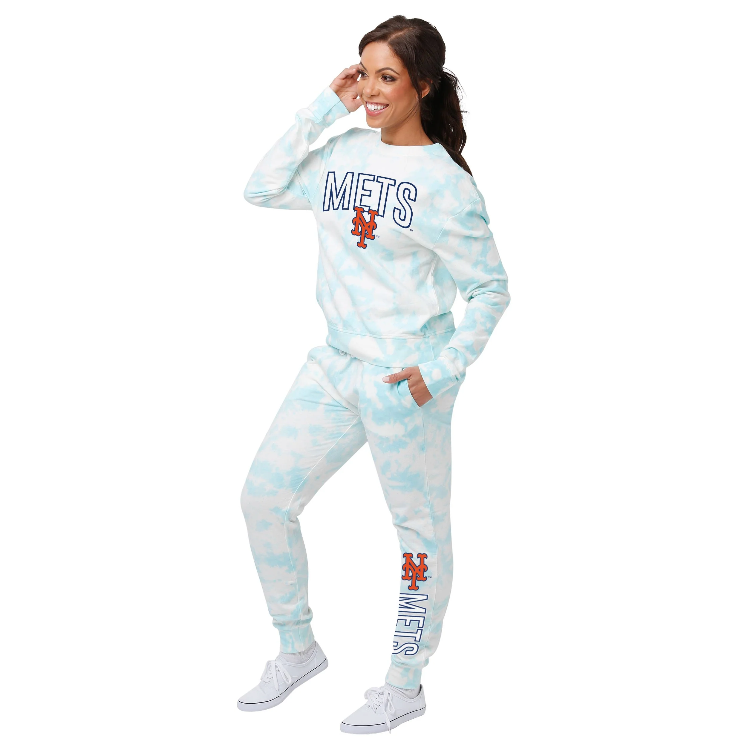New York Mets MLB Womens Cloud Coverage Sweater - Image 2