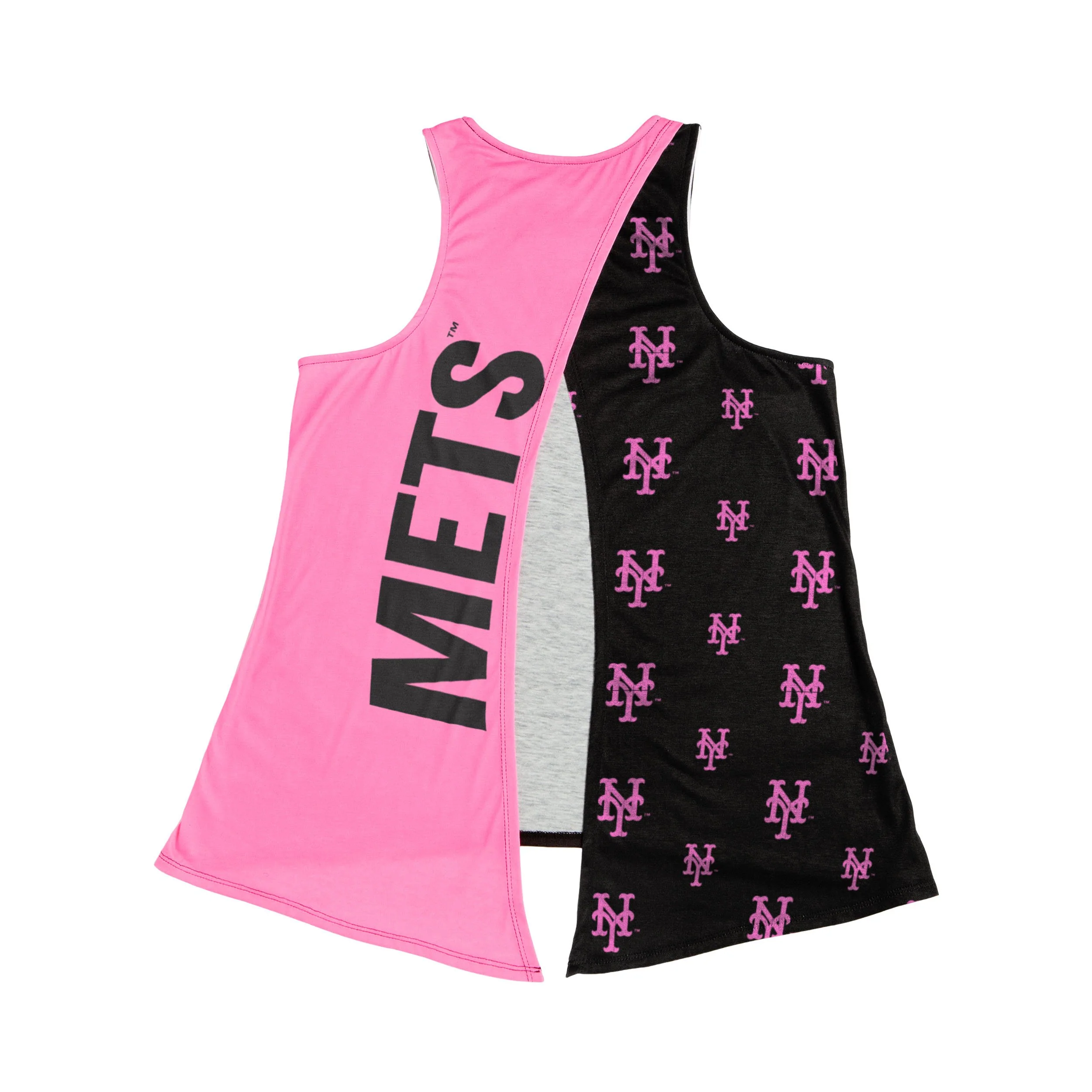 New York Mets MLB Womens Highlights Tie-Breaker Sleeveless Top - Image 3