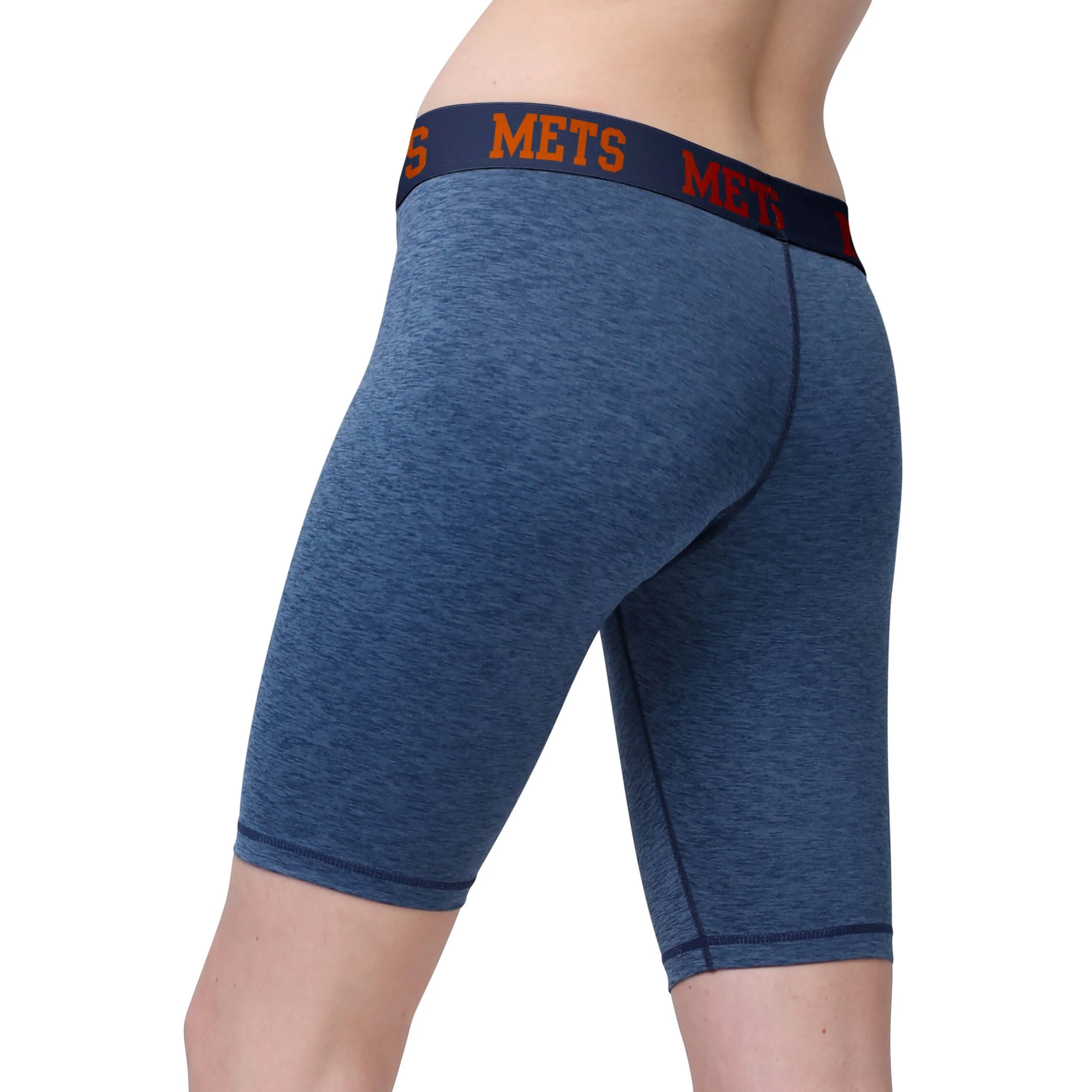 New York Mets MLB Womens Team Color Static Bike Shorts - Image 3