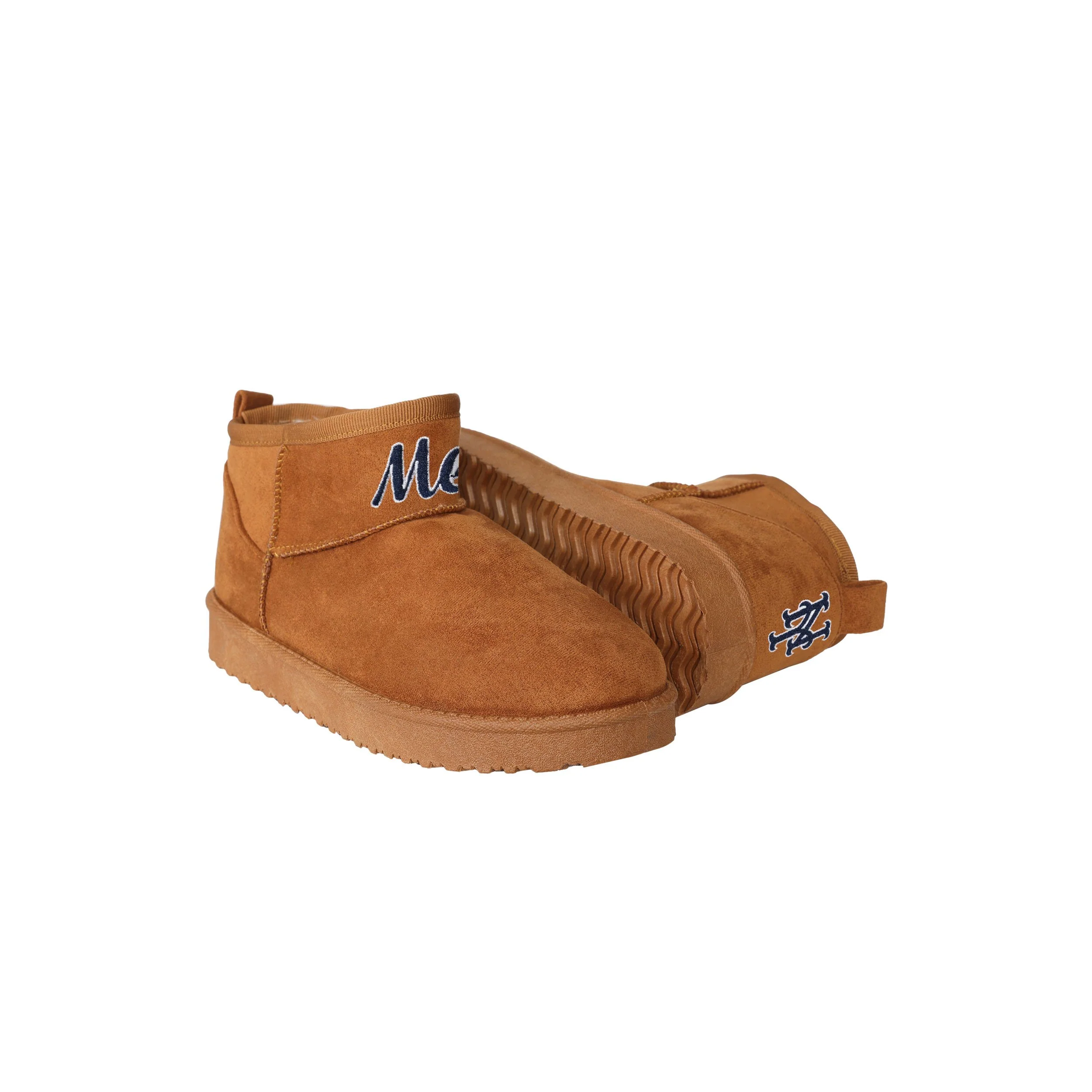 New York Mets MLB Womens Team Logo Fuzzy Fan Boots