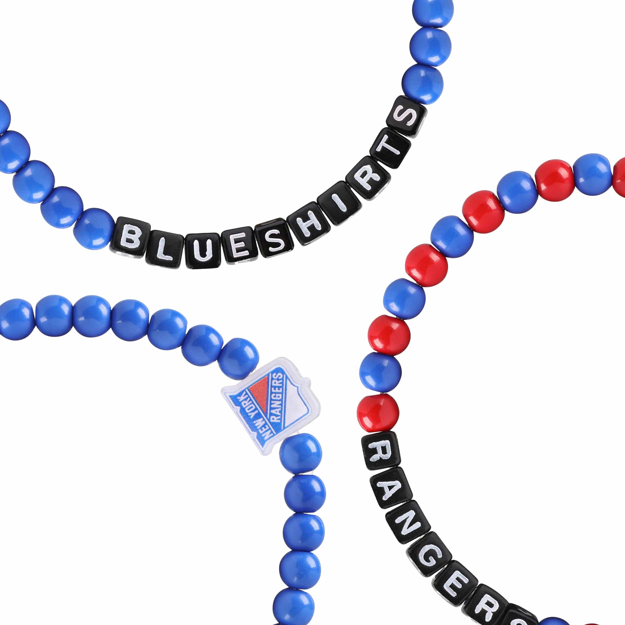 New York Rangers NHL 3 Pack Beaded Friendship Bracelet - Image 2