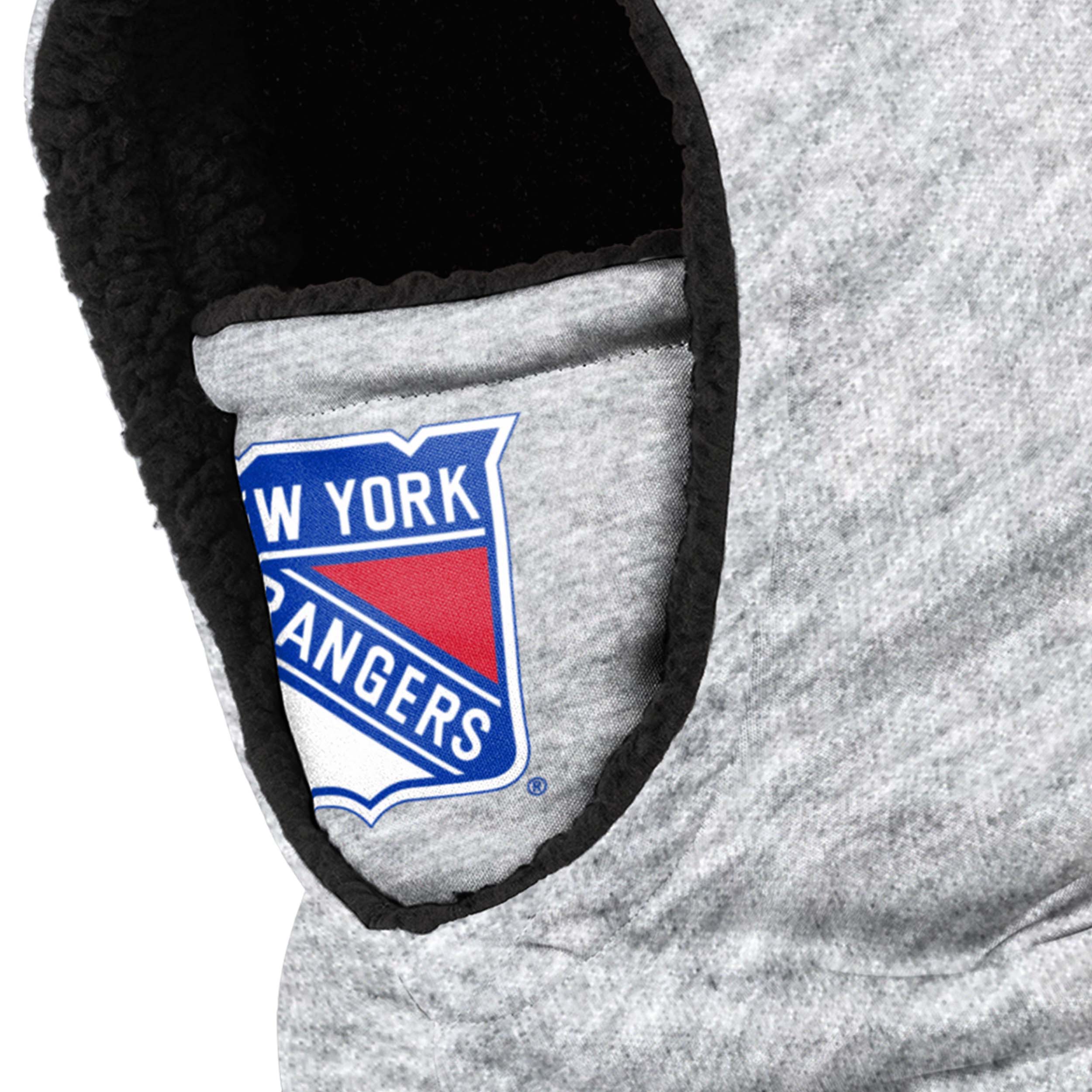 New York Rangers NHL Heather Grey Big Logo Hooded Gaiter - Image 3